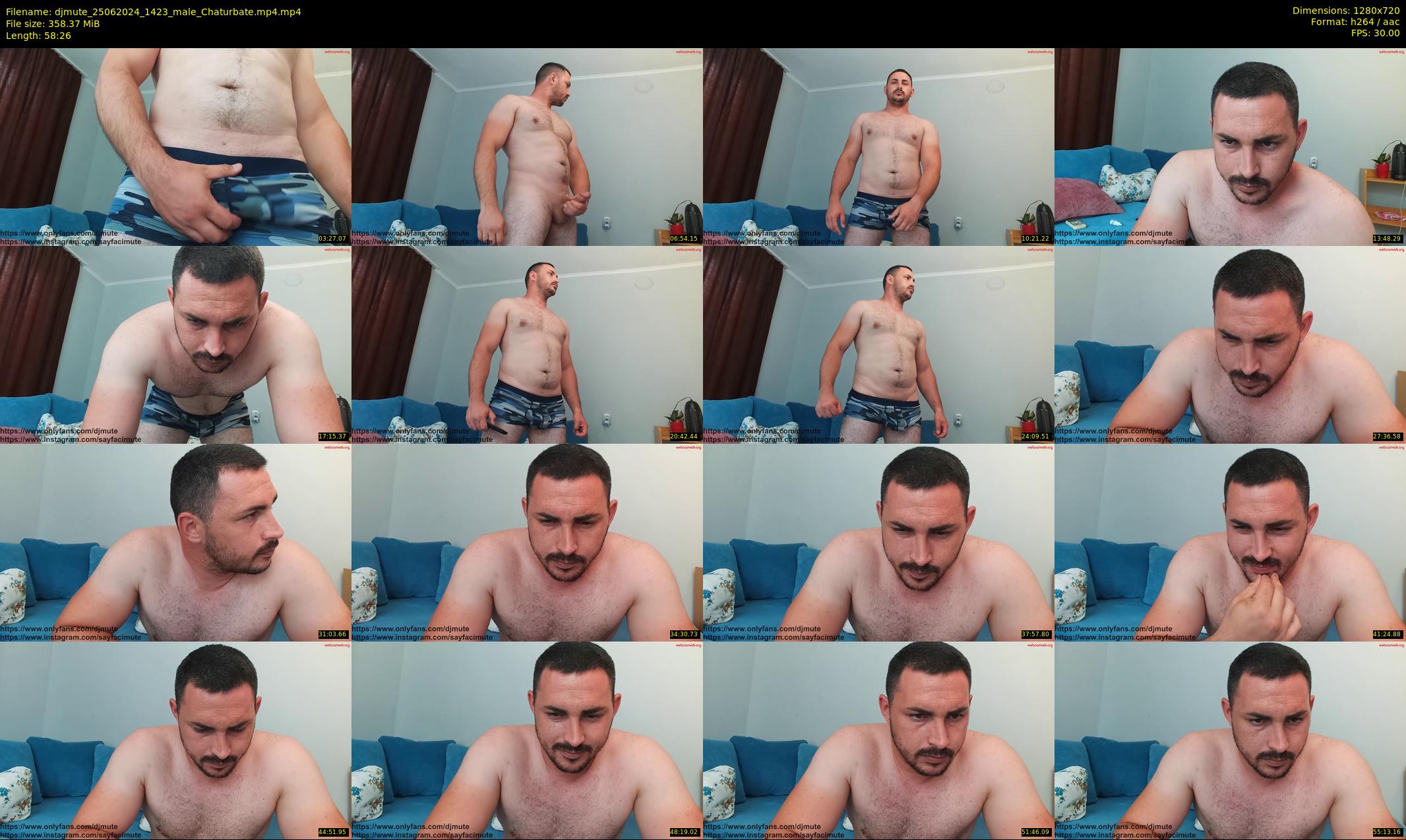 djmute — 59 minute Chaturbate male cam show recording, 720p, Jun 25, 2024