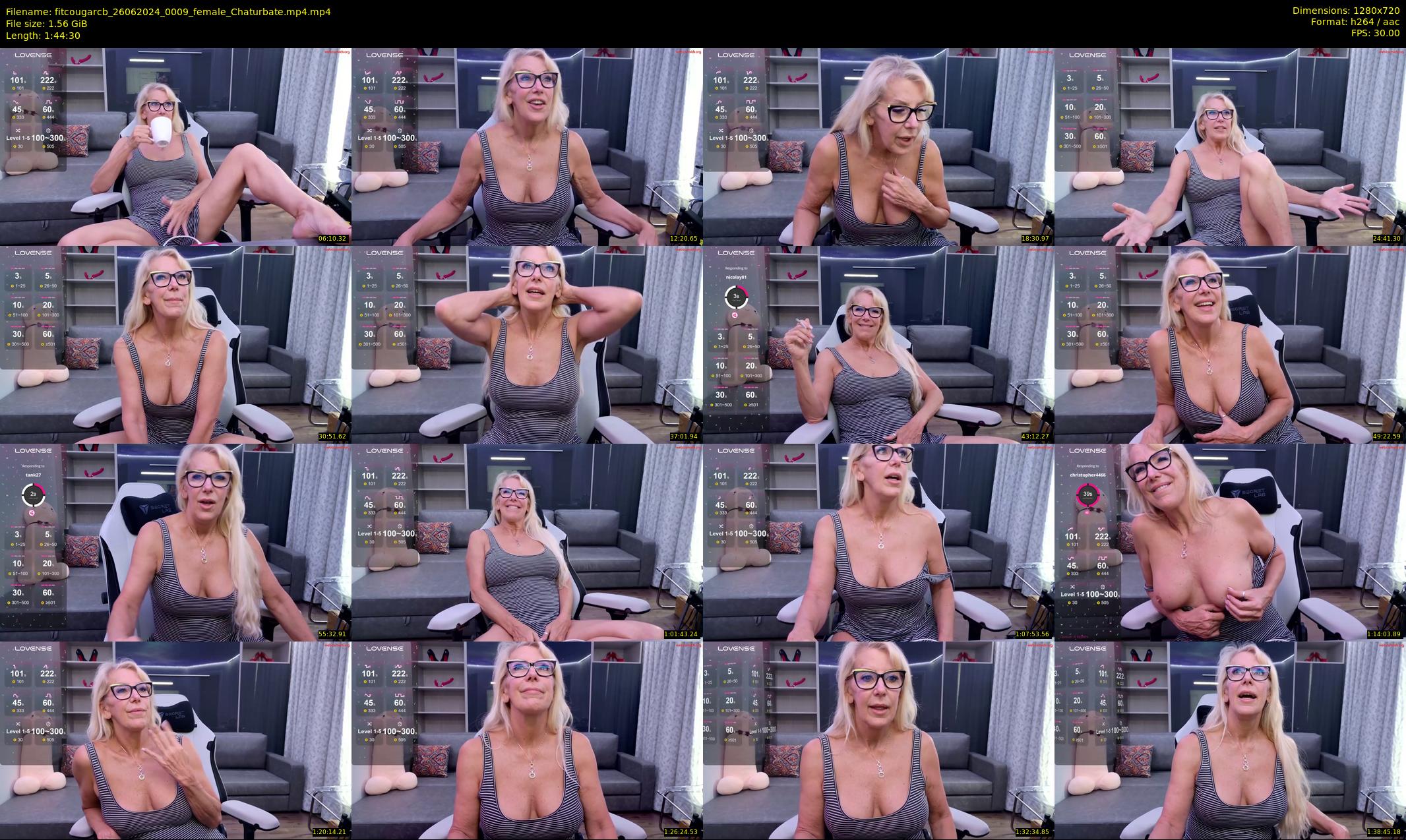 fitcougarcb — 105 minute Chaturbate female cam show recording, 720p, Jun 26, 2024