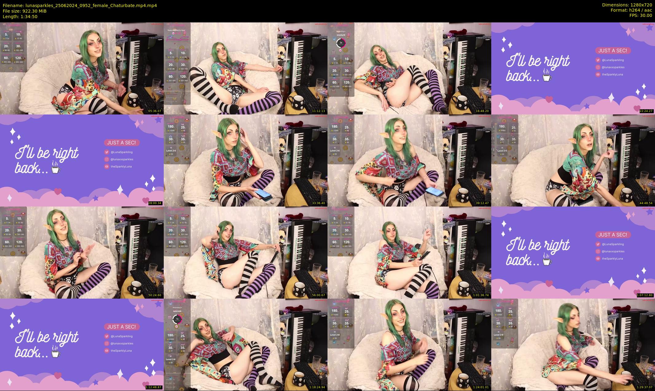 lunasparkles — 95 minute Chaturbate female cam show recording, 720p, Jun 25, 2024