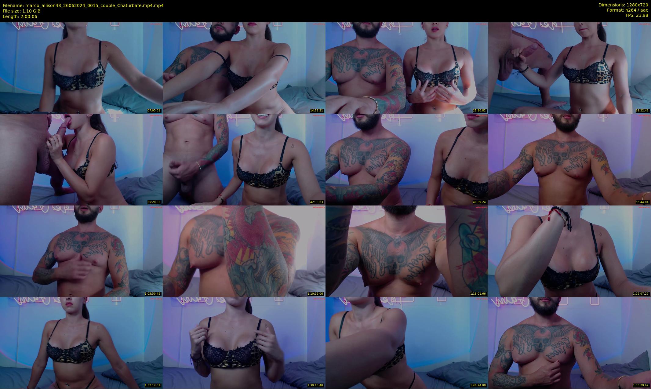 marco_allison43 — 121 minute Chaturbate couple cam show recording, 720p, Jun 26, 2024