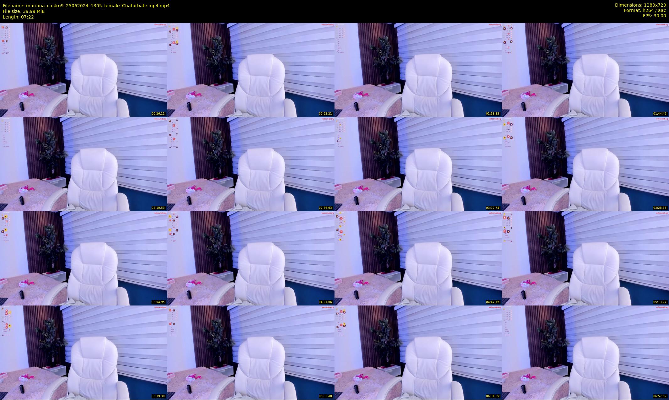 mariana_castro9 — 8 minute Chaturbate female cam show recording, 720p, Jun 25, 2024