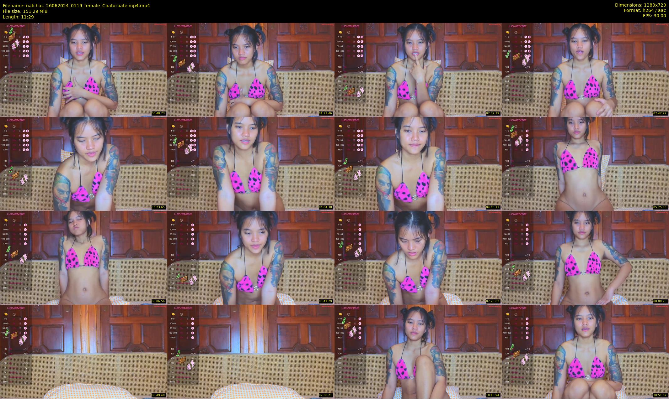 natchac — 12 minute Chaturbate female cam show recording, 720p, Jun 26, 2024
