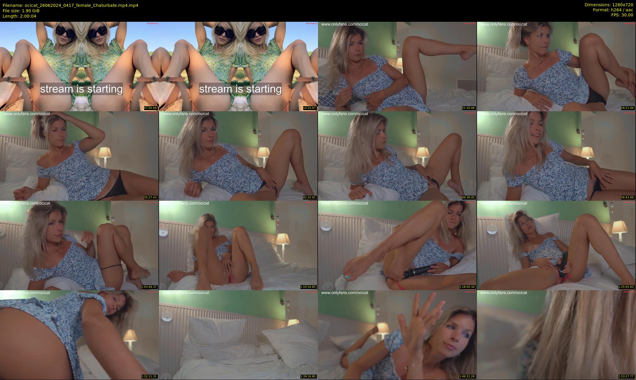 ocicat — 121 minute Chaturbate female cam show recording, 720p, Jun 26, 2024