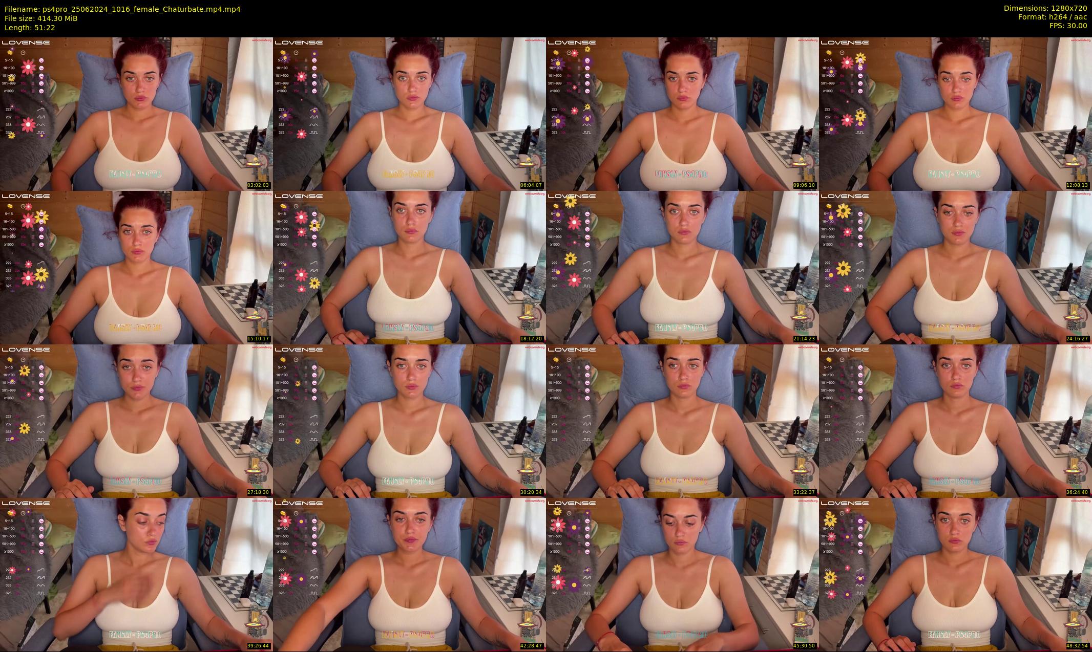 ps4pro — 52 minute Chaturbate female cam show recording, 720p, Jun 25, 2024