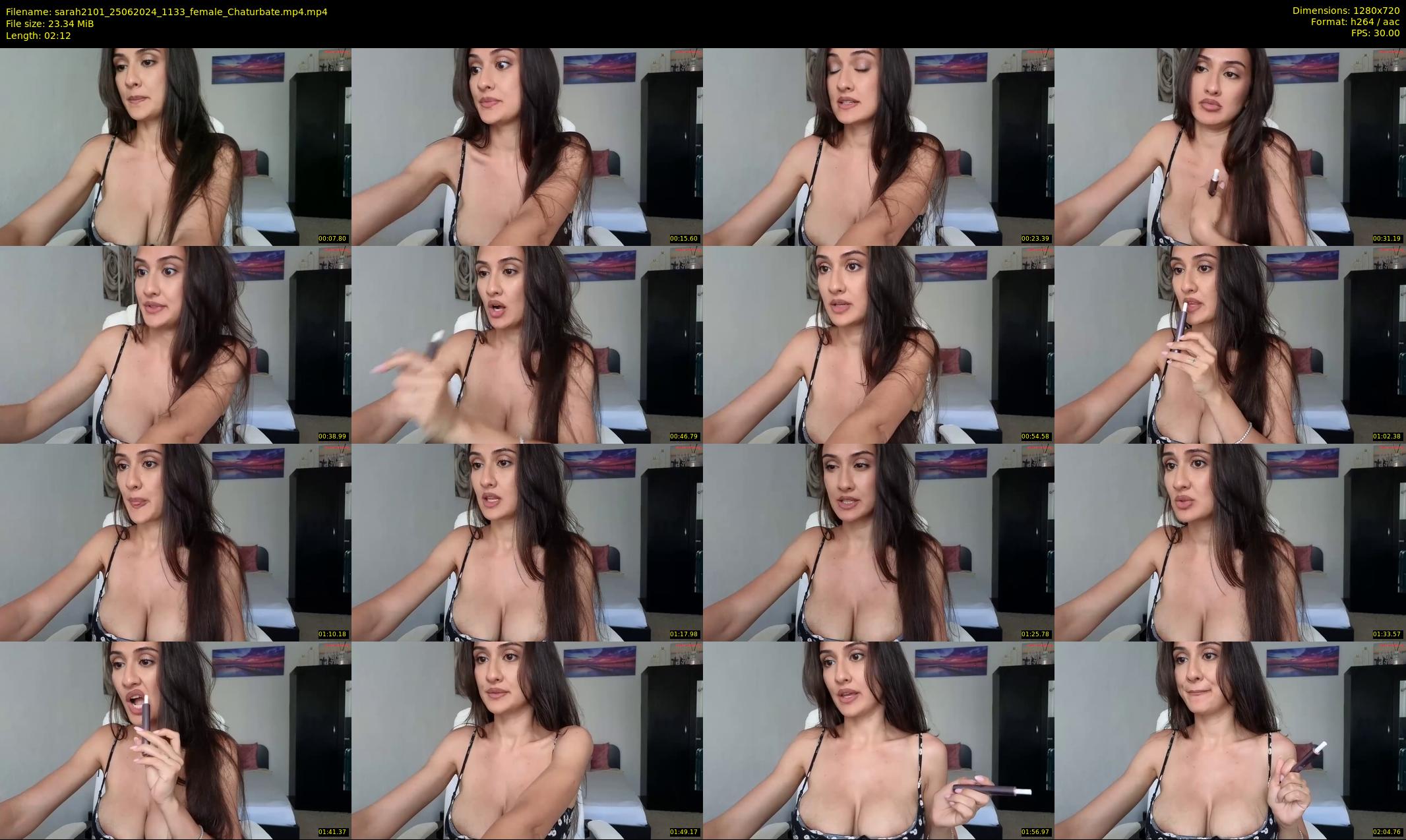 sarah2101 — 3 minute Chaturbate female cam show recording, 720p, Jun 25, 2024