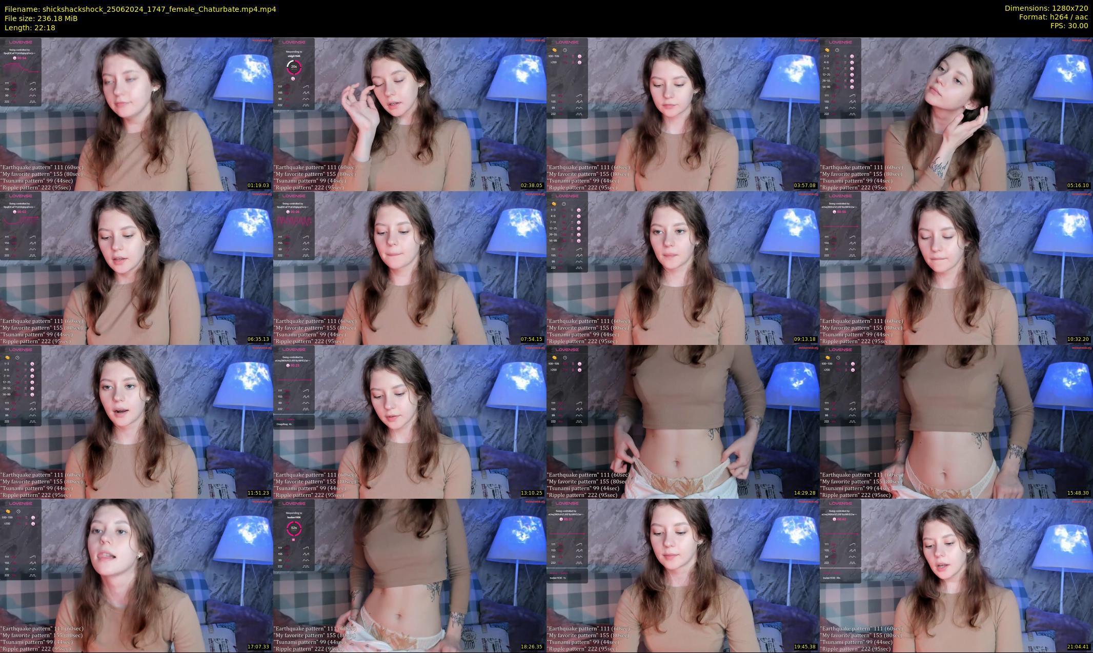shickshackshock — 23 minute Chaturbate female cam show recording, 720p, Jun 25, 2024