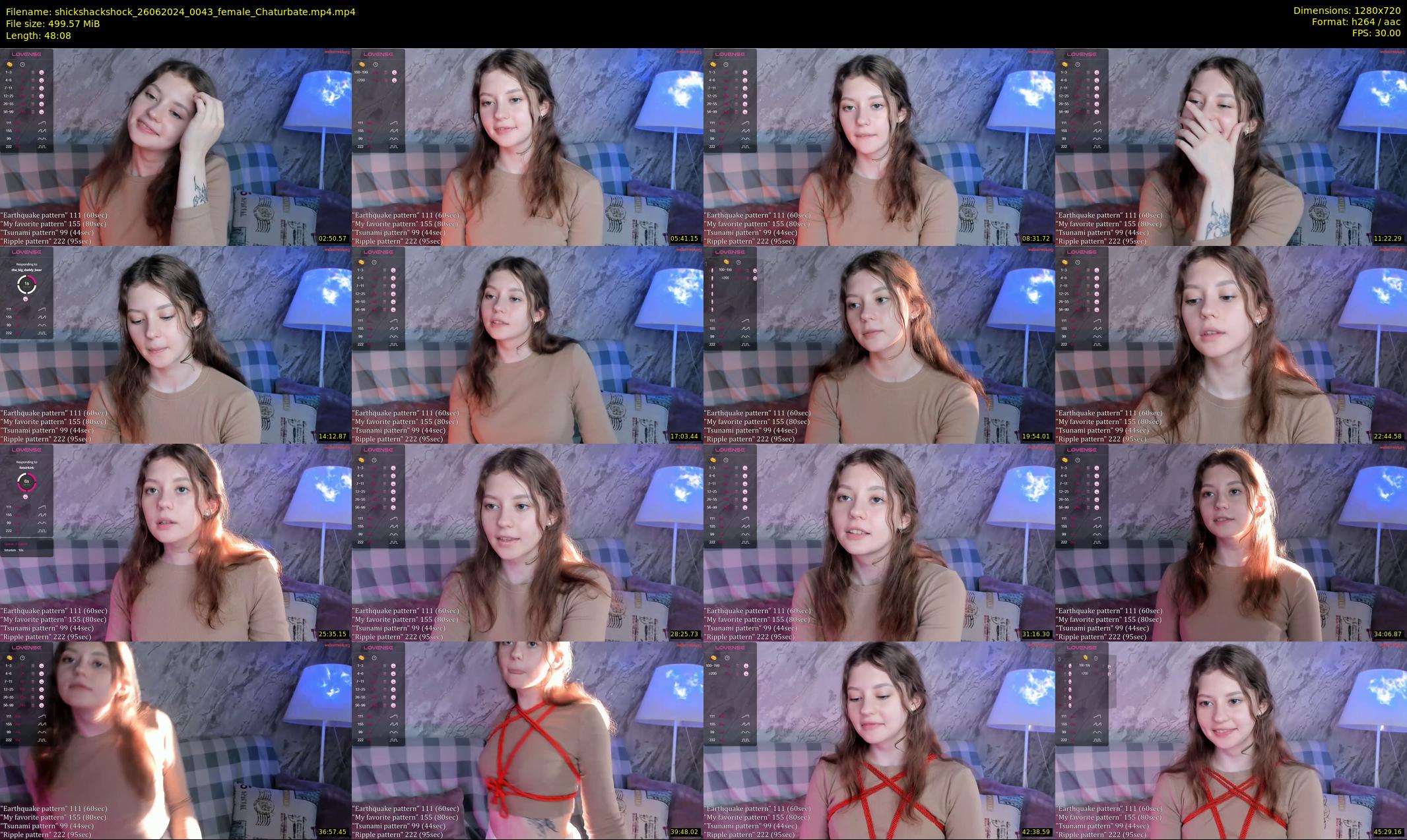shickshackshock — 49 minute Chaturbate female cam show recording, 720p, Jun 26, 2024