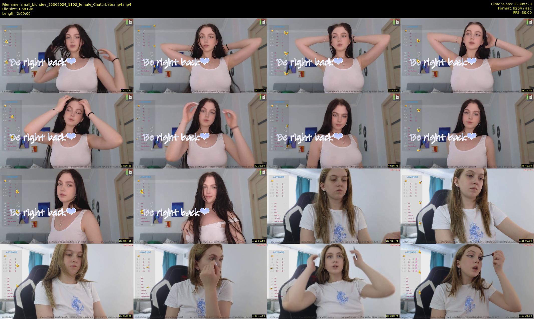 small_blondee — 120 minute Chaturbate female cam show recording, 720p, Jun 25, 2024