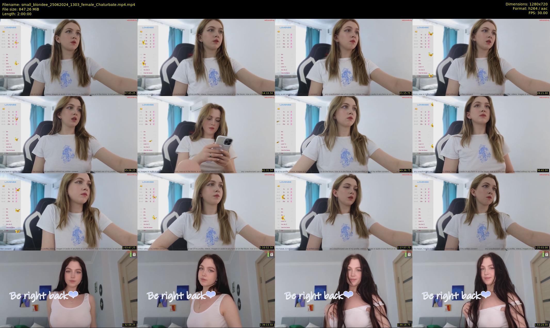 small_blondee — 120 minute Chaturbate female cam show recording, 720p, Jun 25, 2024