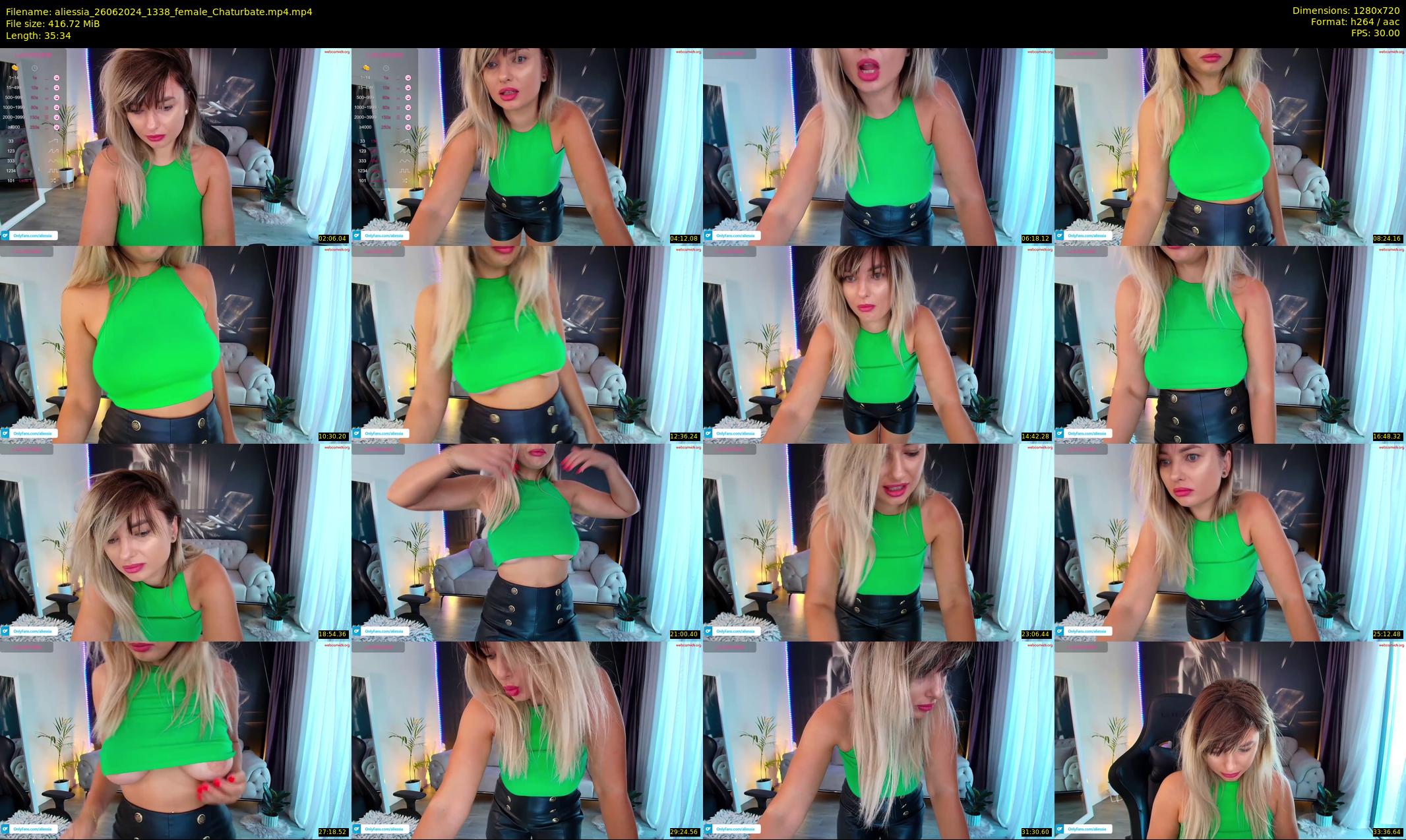 aliessia — 36 minute Chaturbate female cam show recording, 720p, Jun 26, 2024