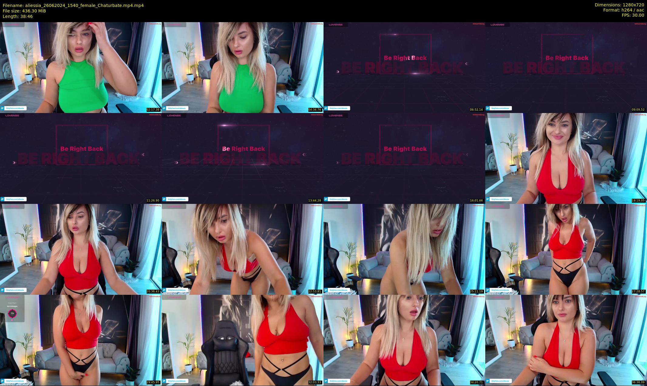 aliessia — 39 minute Chaturbate female cam show recording, 720p, Jun 26, 2024