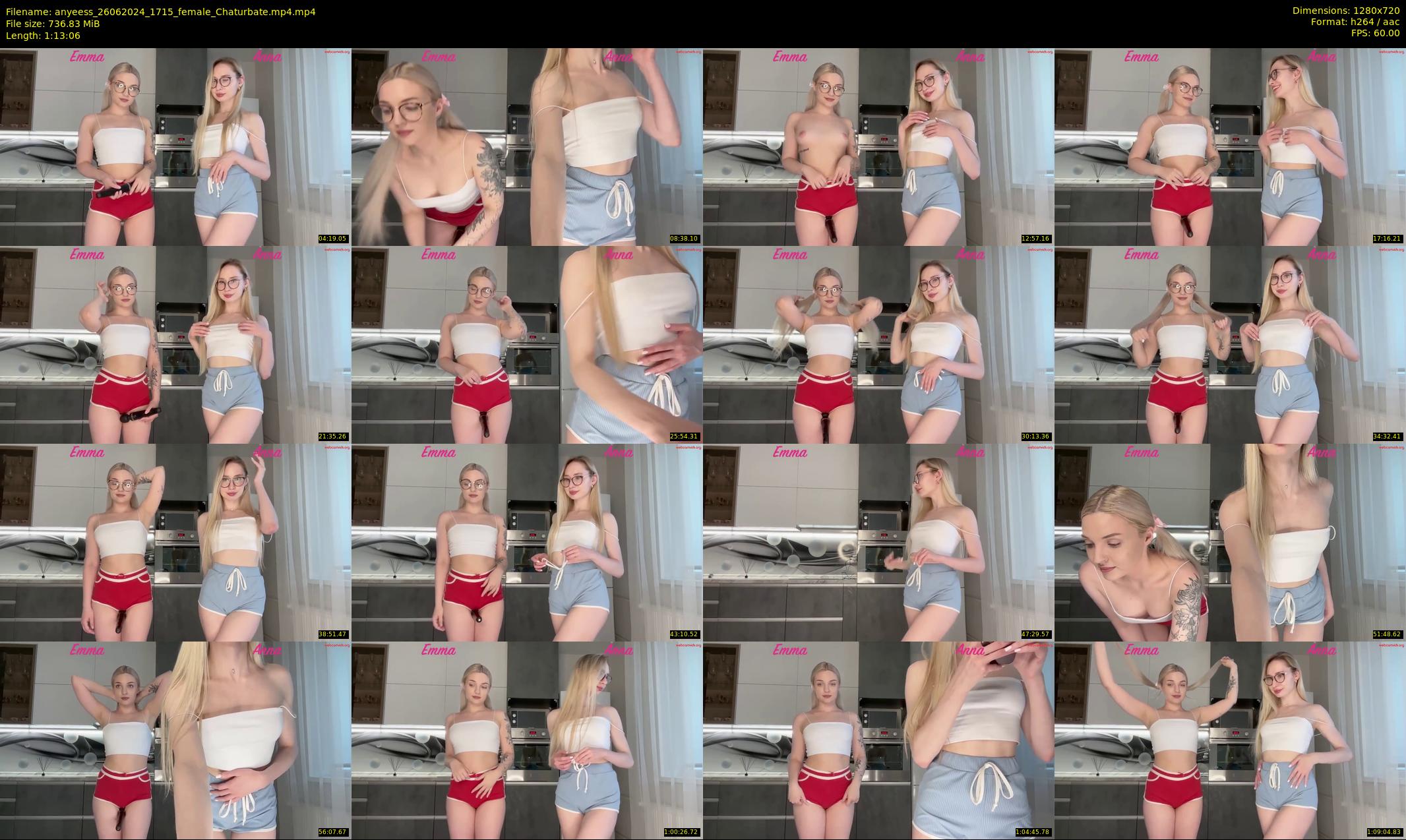 anyeess — 74 minute Chaturbate female cam show recording, 720p, Jun 26, 2024