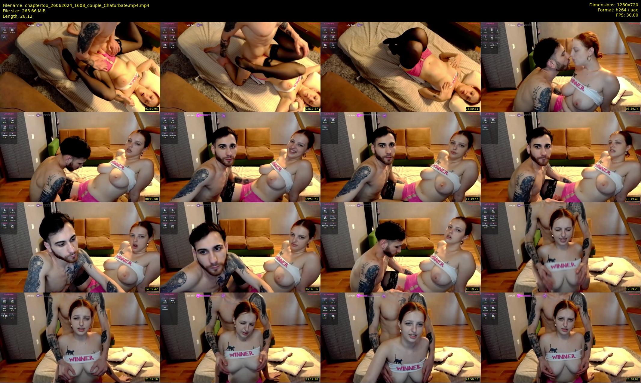 chaptertoo — 29 minute Chaturbate couple cam show recording, 720p, Jun 26, 2024