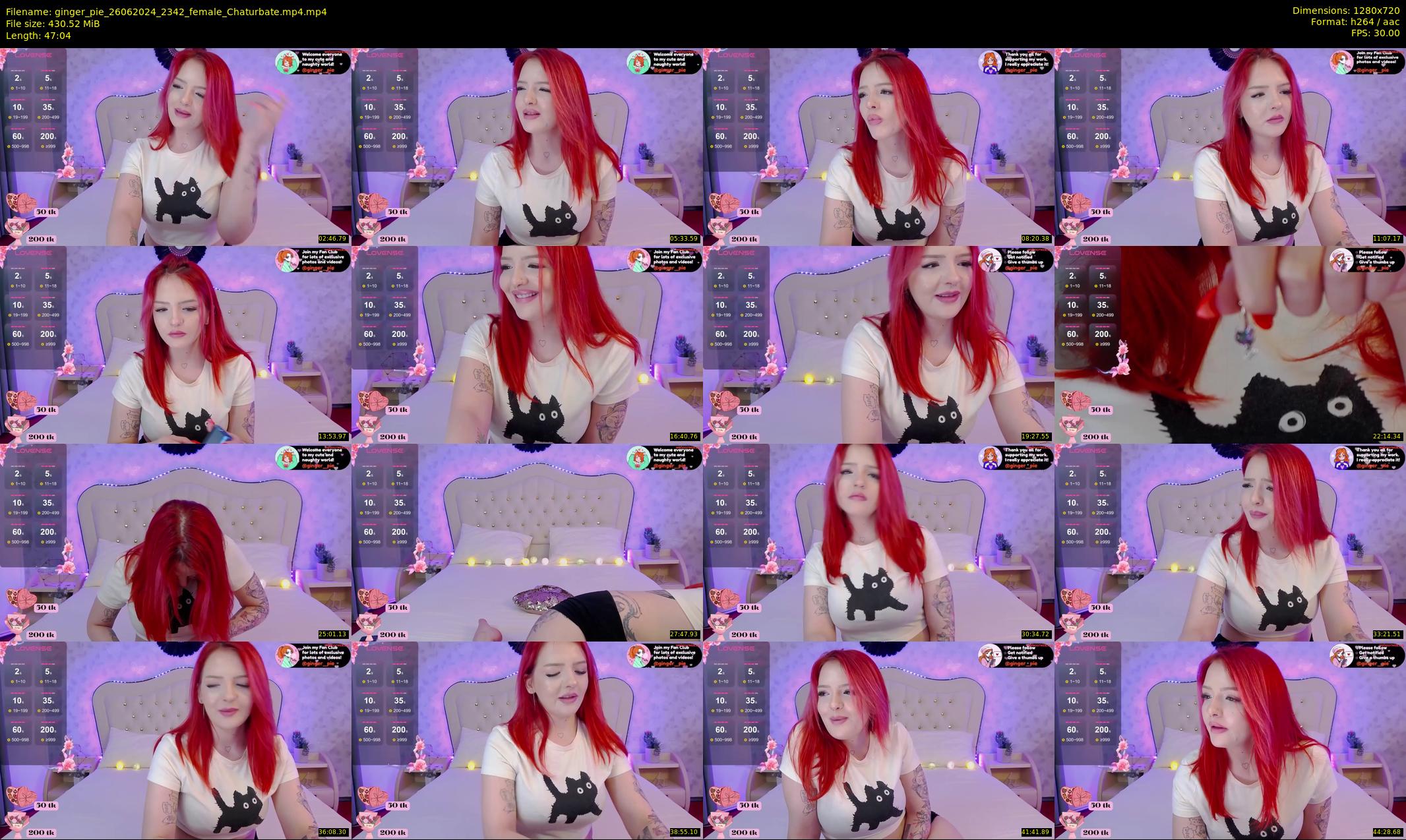 ginger_pie — 48 minute Chaturbate female cam show recording, 720p, Jun 26, 2024