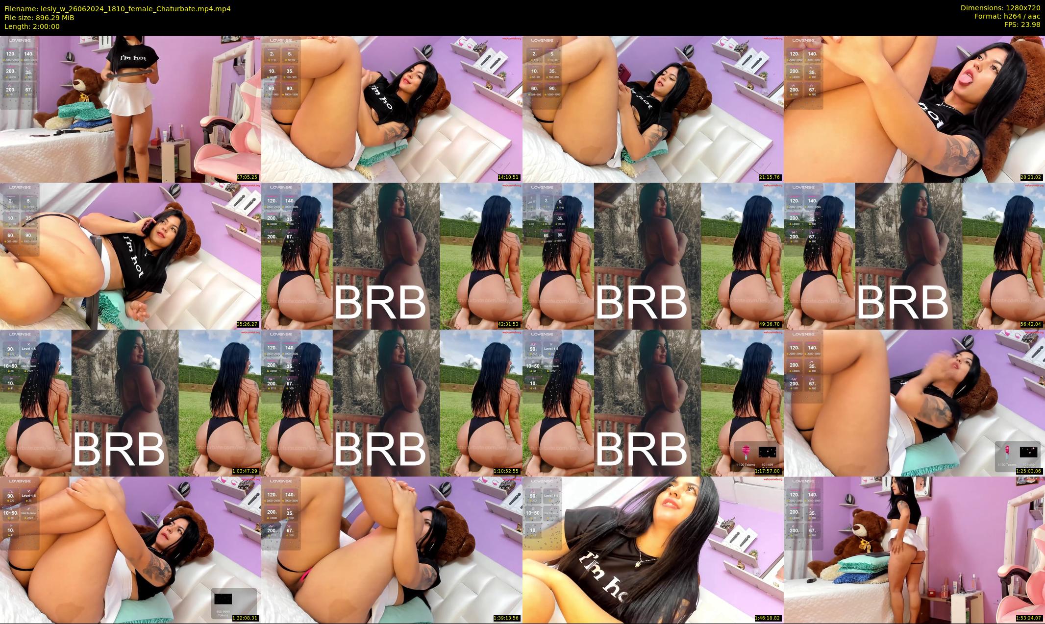 lesly_w — 120 minute Chaturbate female cam show recording, 720p, Jun 26, 2024