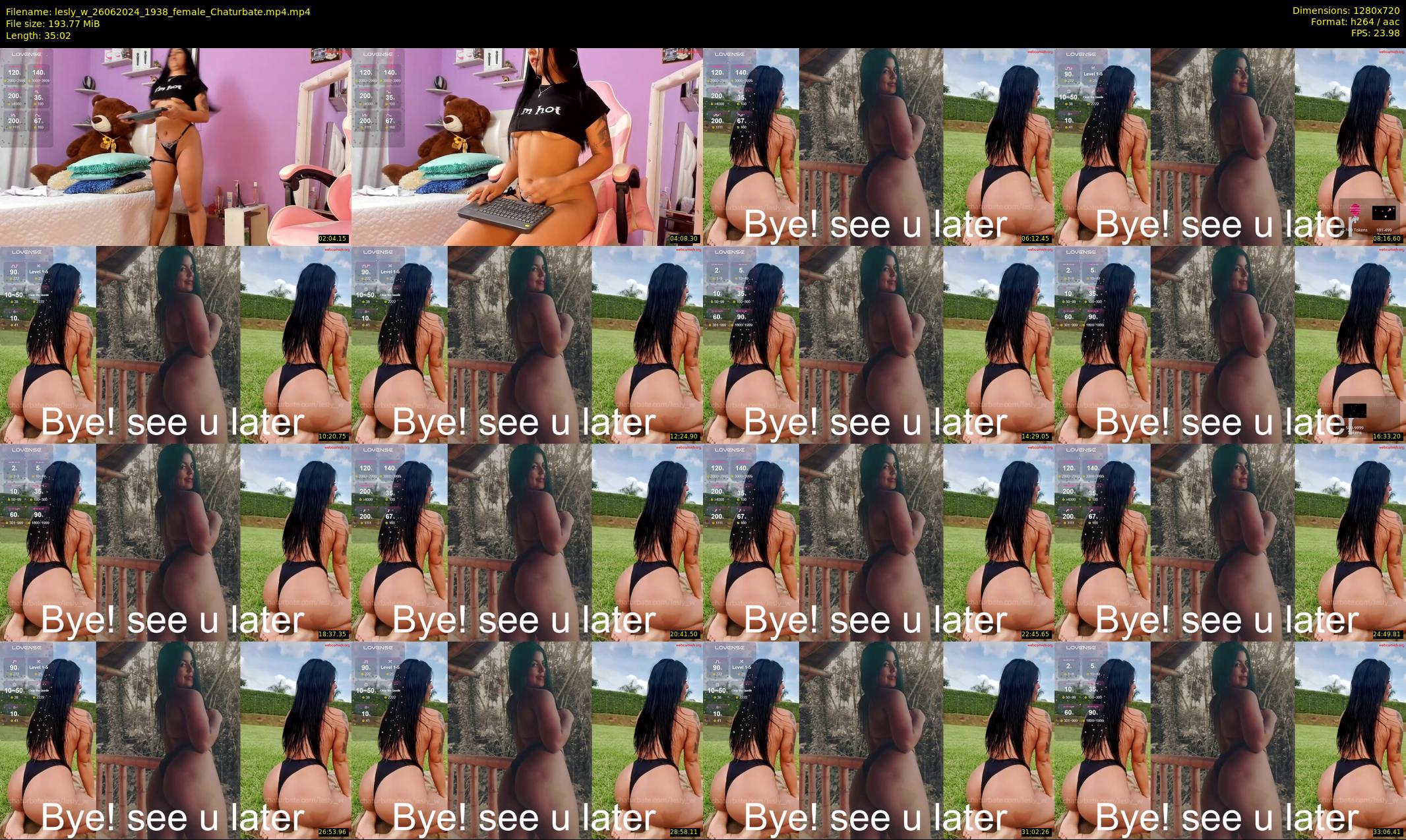 lesly_w — 36 minute Chaturbate female cam show recording, 720p, Jun 26, 2024