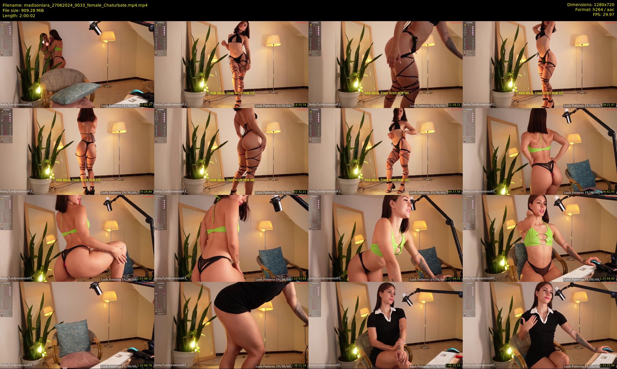 madisonlara — 121 minute Chaturbate female cam show recording, 720p, Jun 27, 2024