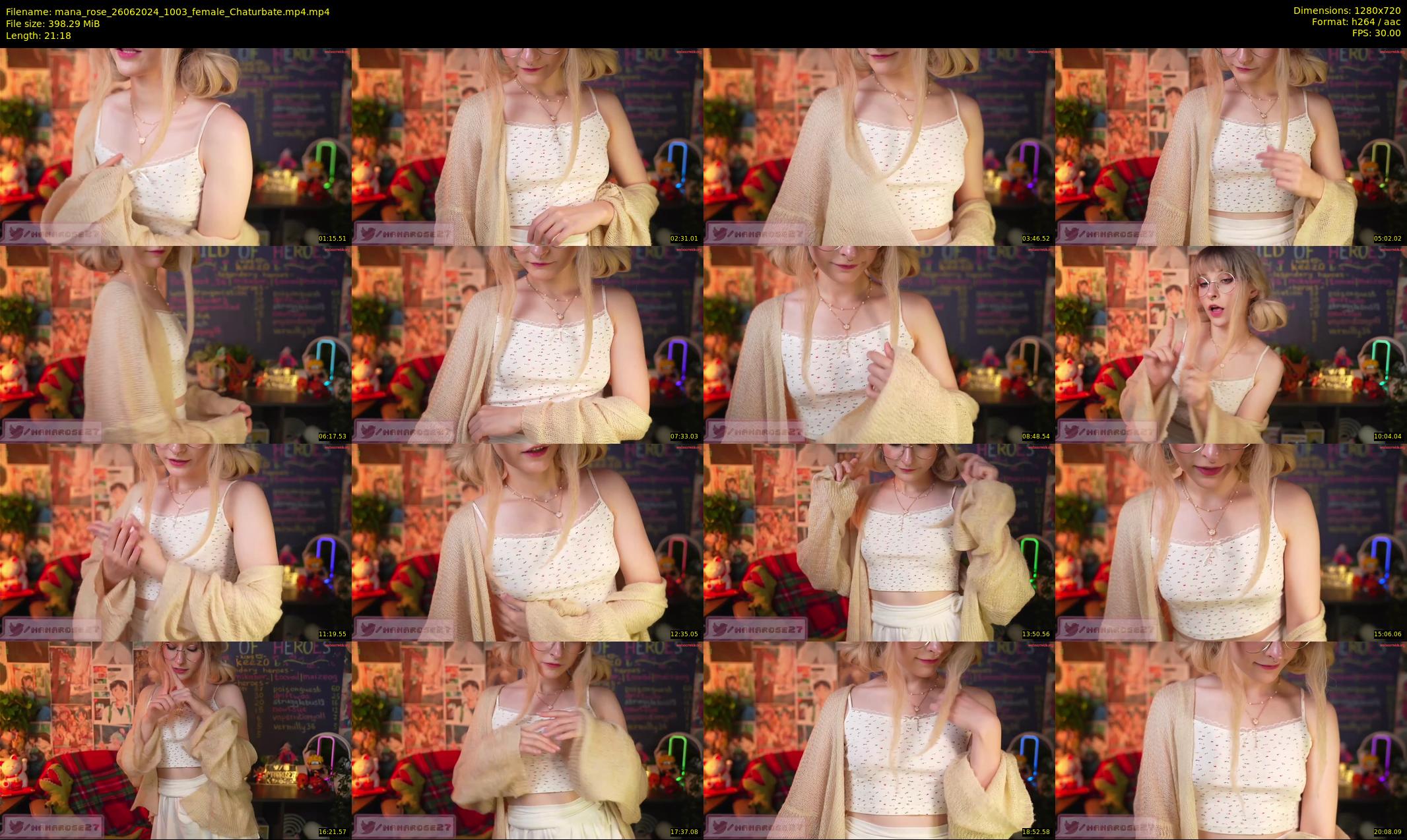 mana_rose — 22 minute Chaturbate female cam show recording, 720p, Jun 26, 2024