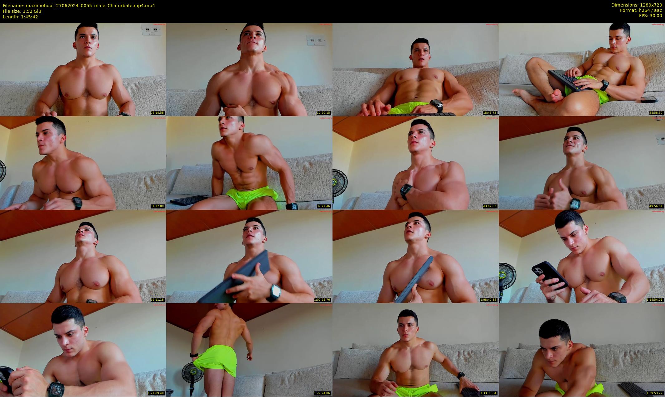 maximohoot — 106 minute Chaturbate male cam show recording, 720p, Jun 27, 2024