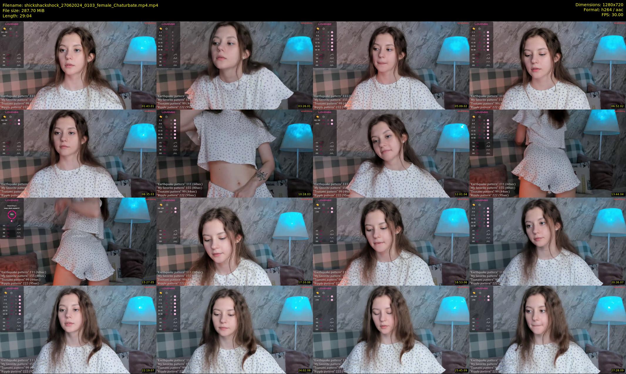 shickshackshock — 30 minute Chaturbate female cam show recording, 720p, Jun 27, 2024
