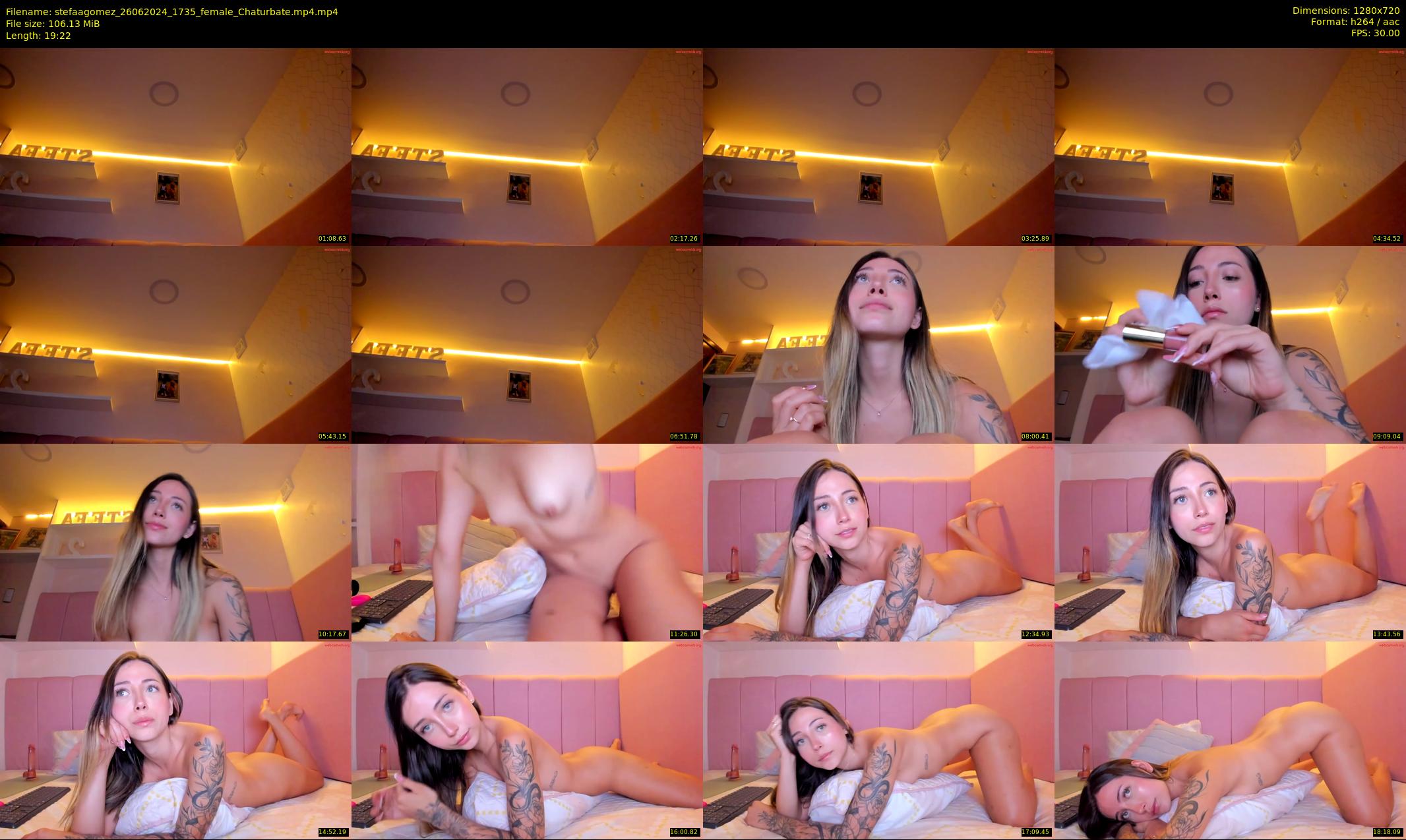 stefaagomez — 20 minute Chaturbate female cam show recording, 720p, Jun 26, 2024