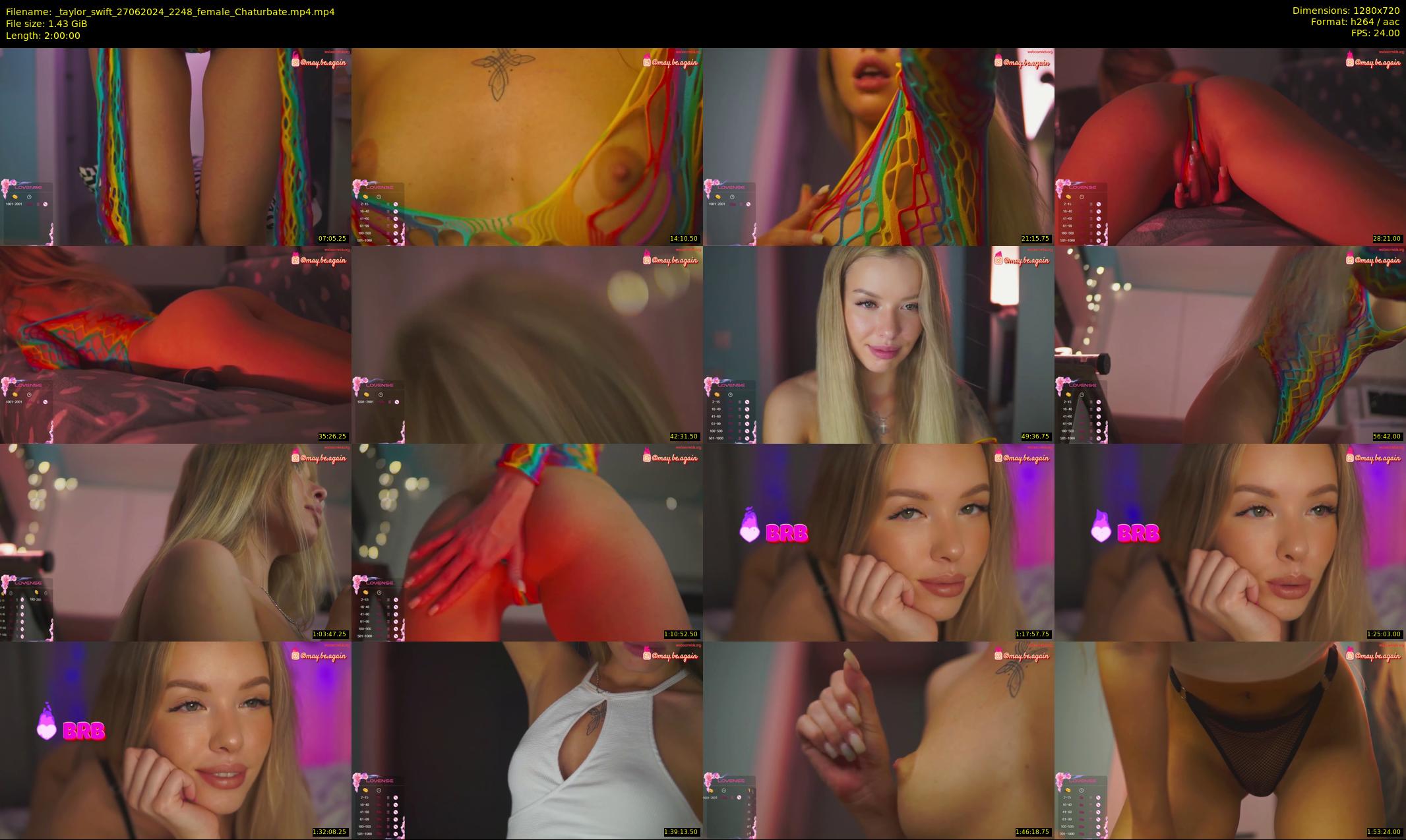 _taylor_swift — 120 minute Chaturbate female cam show recording, 720p, Jun 27, 2024