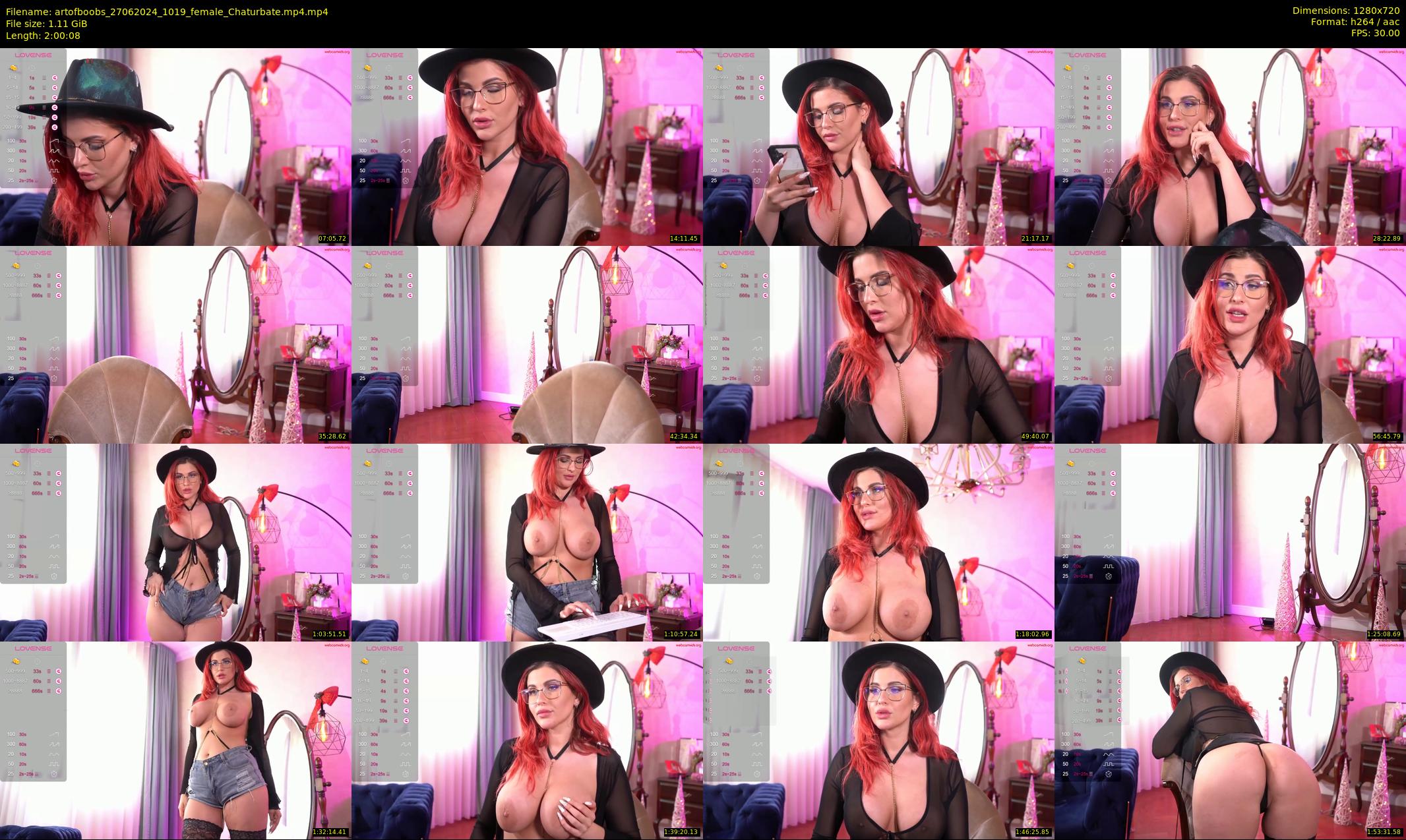 artofboobs — 121 minute Chaturbate female cam show recording, 720p, Jun 27, 2024
