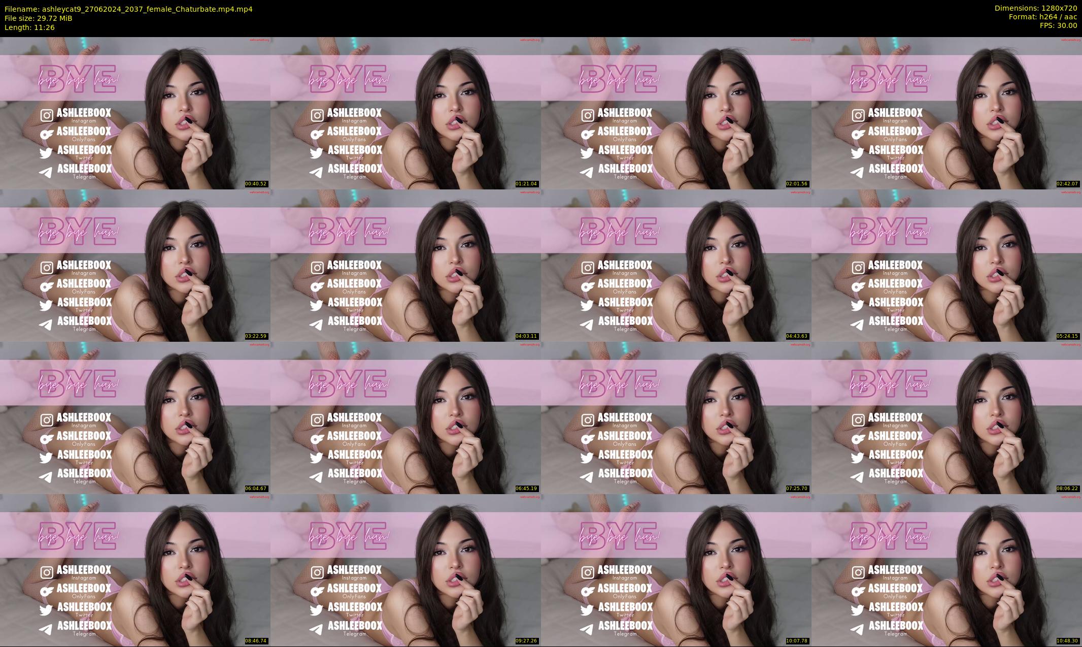 ashleycat9 — 12 minute Chaturbate female cam show recording, 720p, Jun 27, 2024