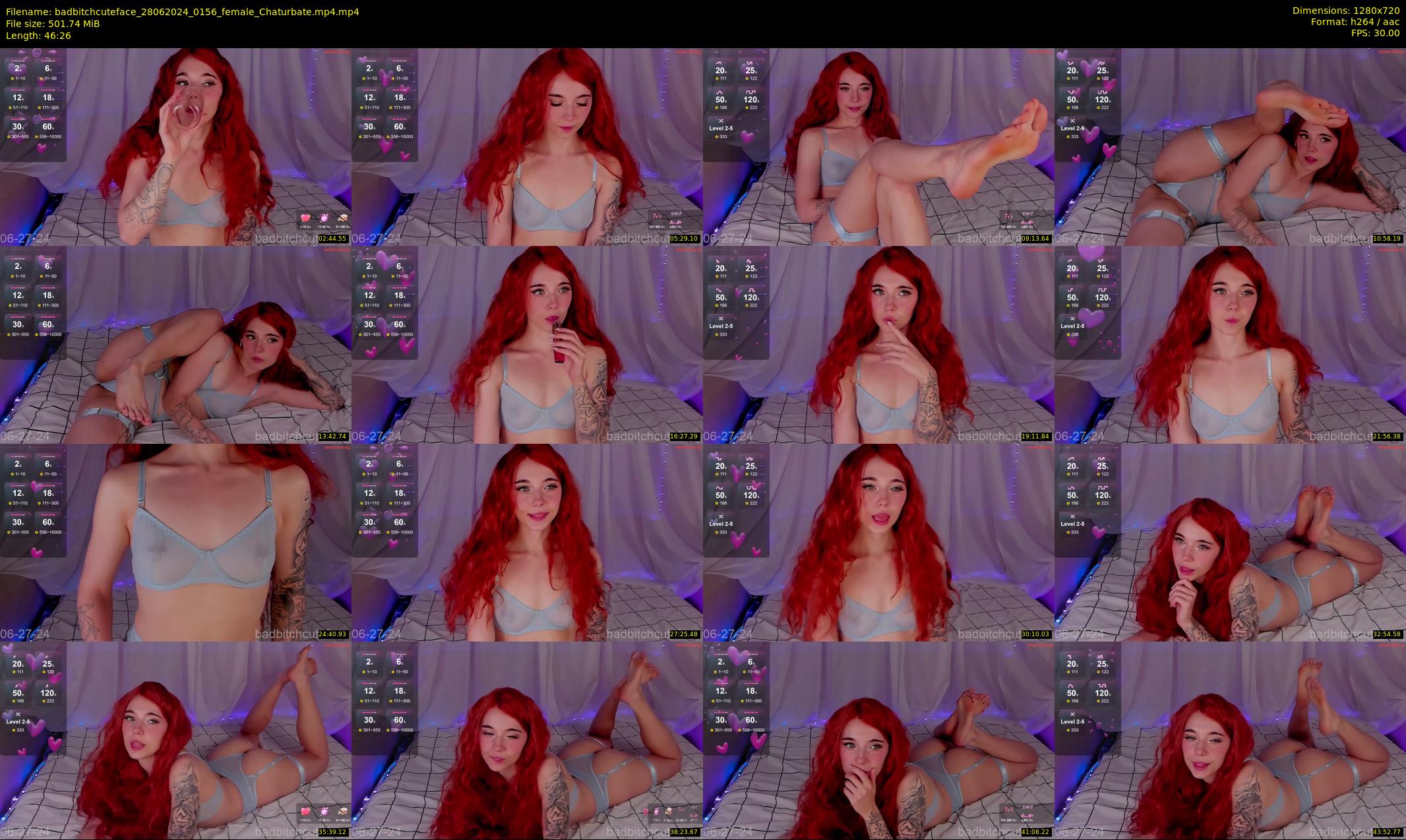 badbitchcuteface — 47 minute Chaturbate female cam show recording, 720p, Jun 28, 2024