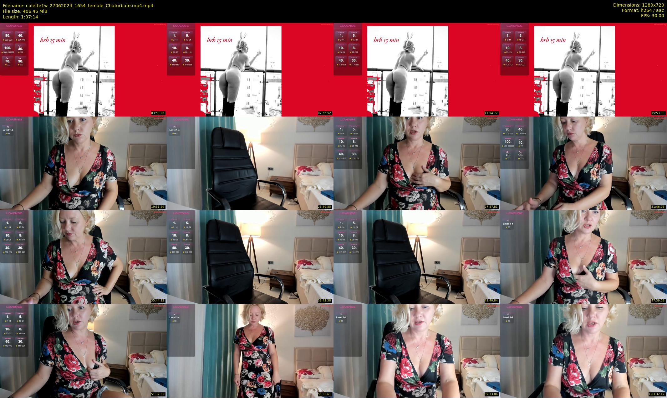 colette1w — 68 minute Chaturbate female cam show recording, 720p, Jun 27, 2024