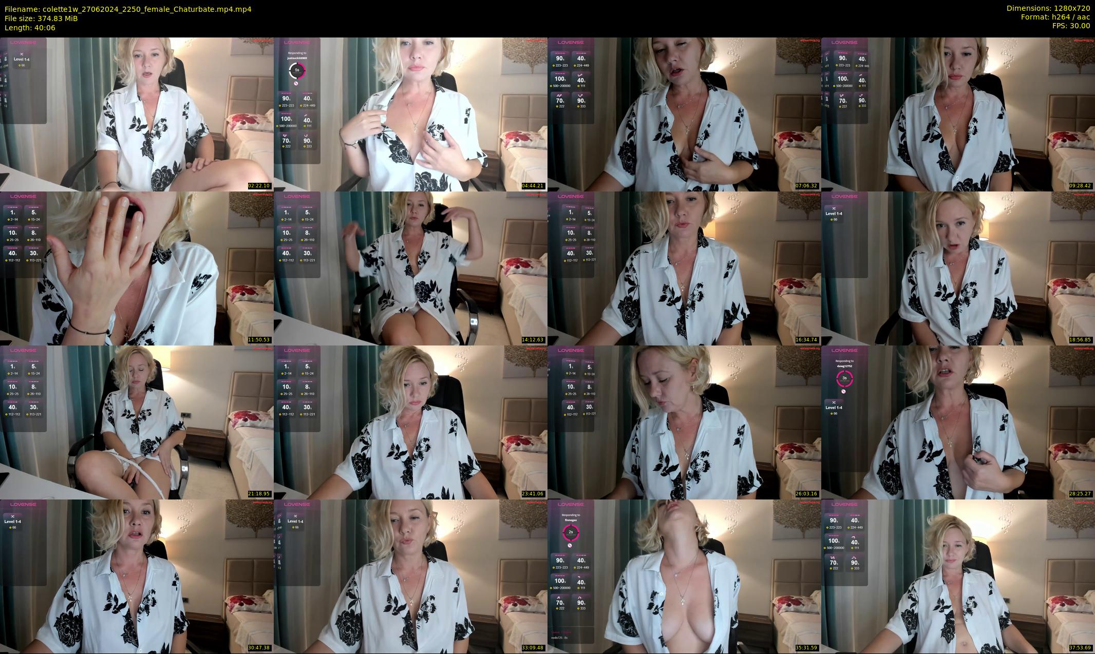 colette1w — 41 minute Chaturbate female cam show recording, 720p, Jun 27, 2024