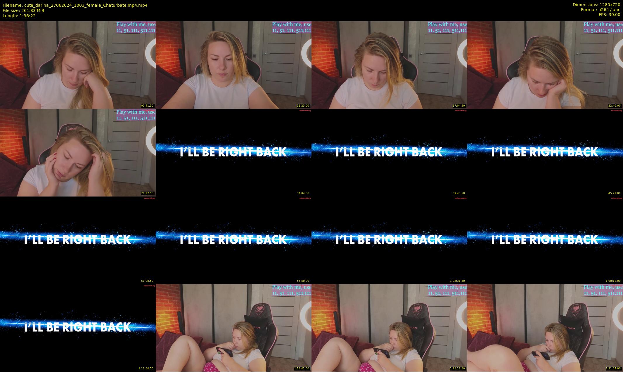 cute_darina — 97 minute Chaturbate female cam show recording, 720p, Jun 27, 2024