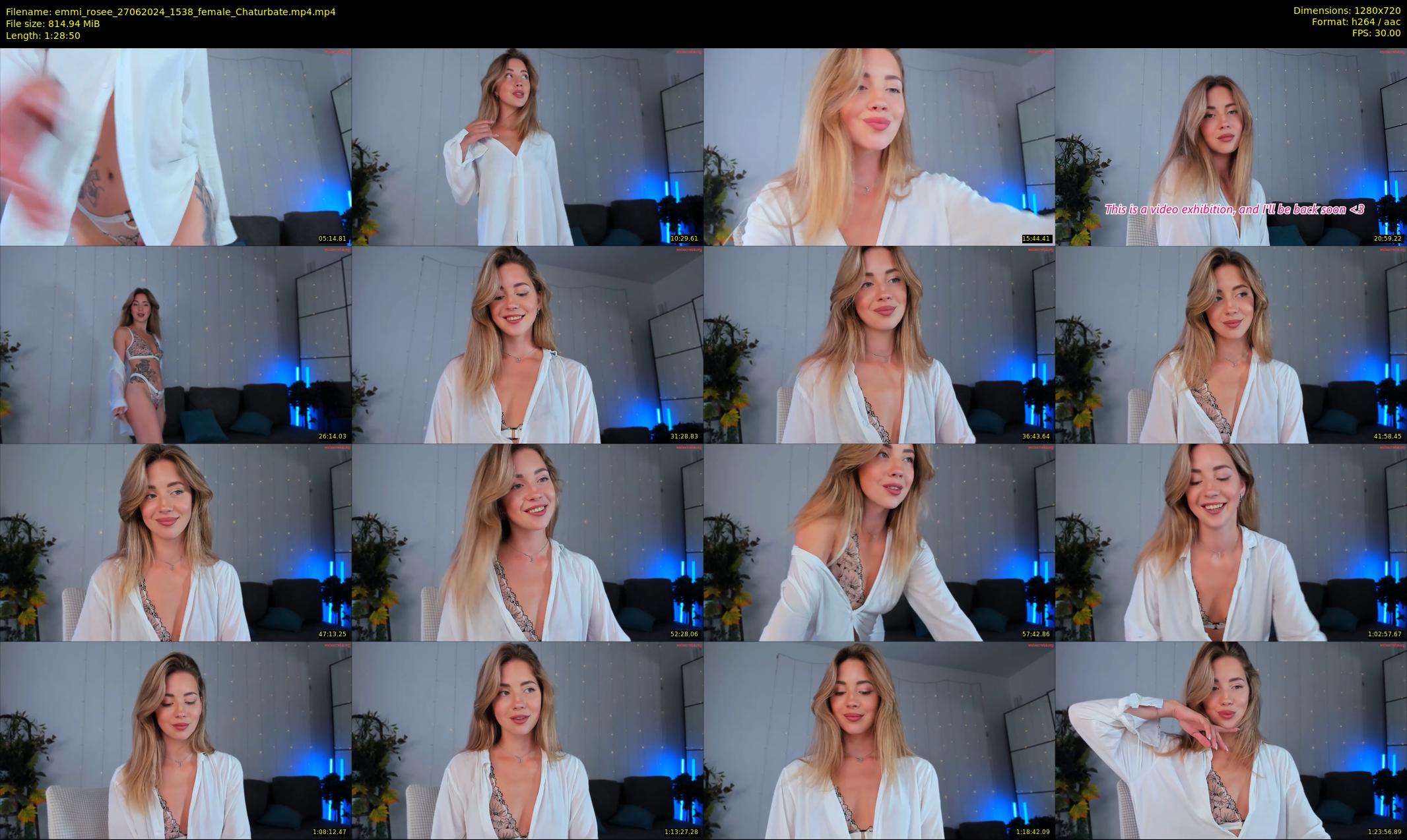 emmi_rosee — 89 minute Chaturbate female cam show recording, 720p, Jun 27, 2024