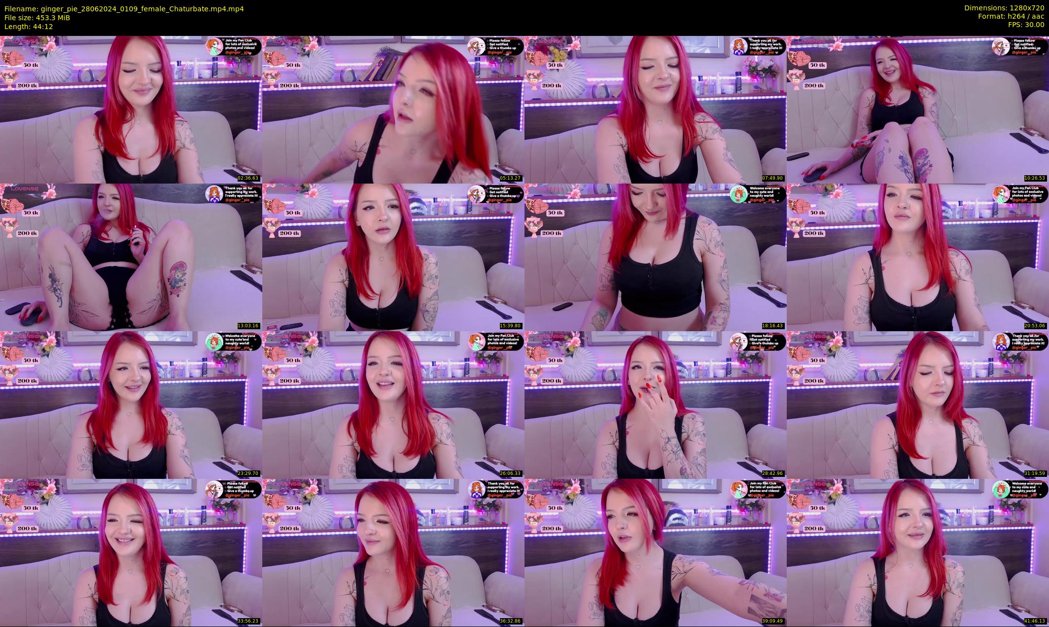 ginger_pie — 45 minute Chaturbate female cam show recording, 720p, Jun 28, 2024