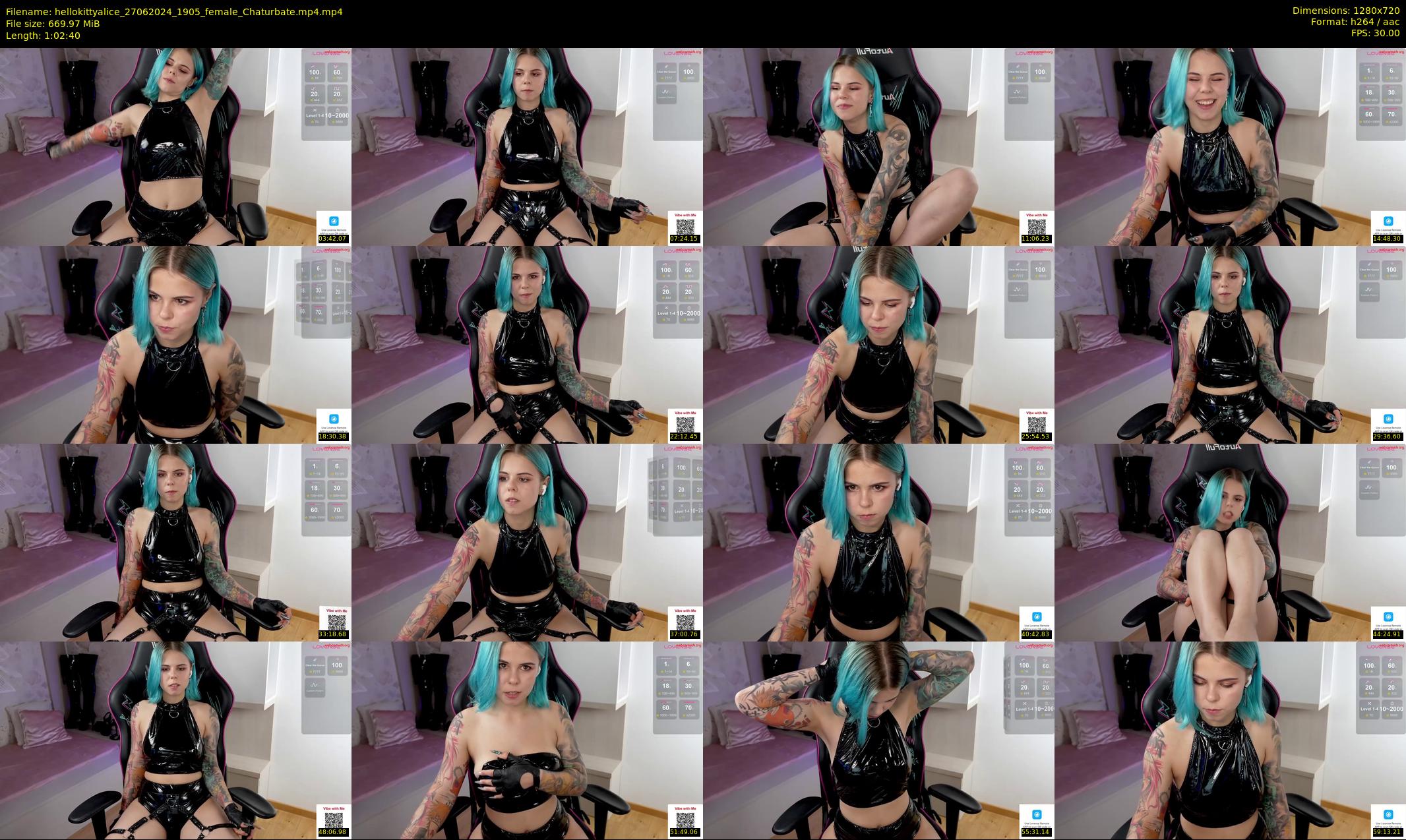 hellokittyalice — 63 minute Chaturbate female cam show recording, 720p, Jun 27, 2024