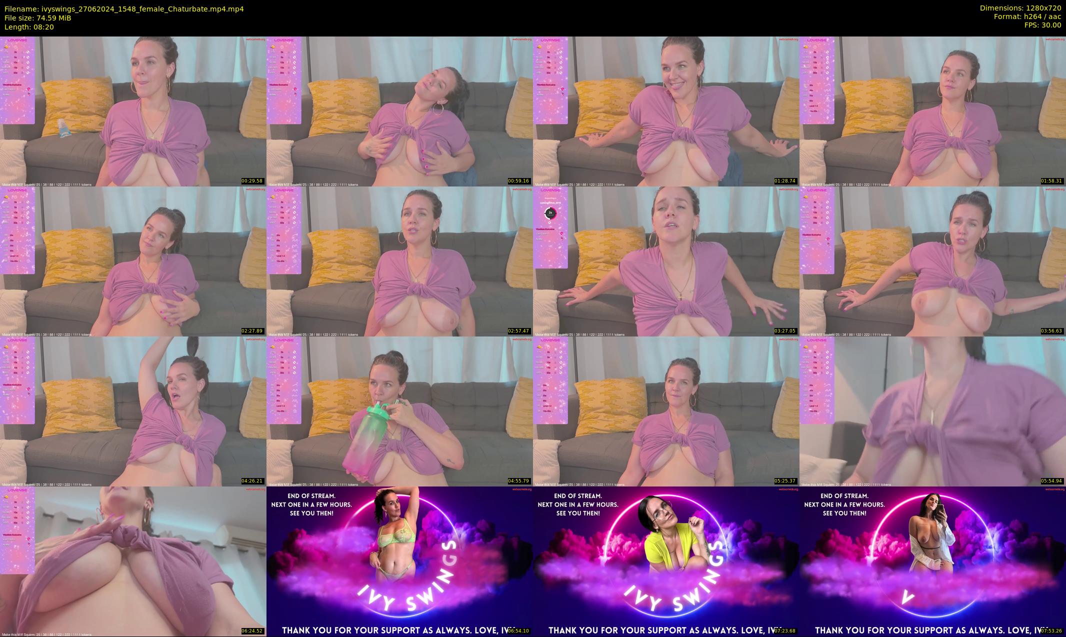 ivyswings — 9 minute Chaturbate female cam show recording, 720p, Jun 27, 2024