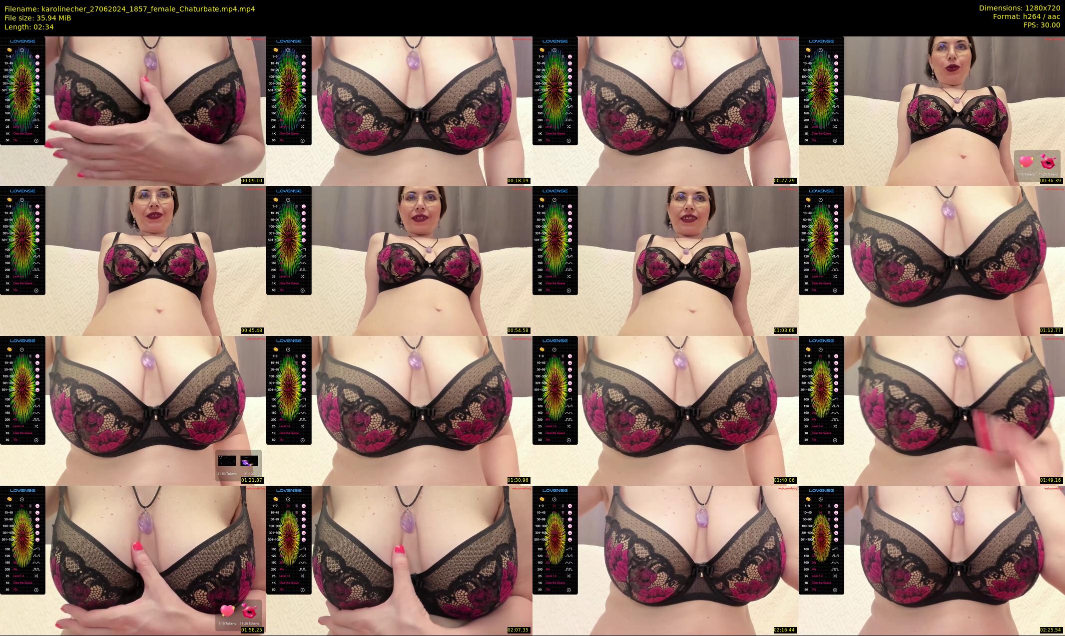karolinecher — 3 minute Chaturbate female cam show recording, 720p, Jun 27, 2024