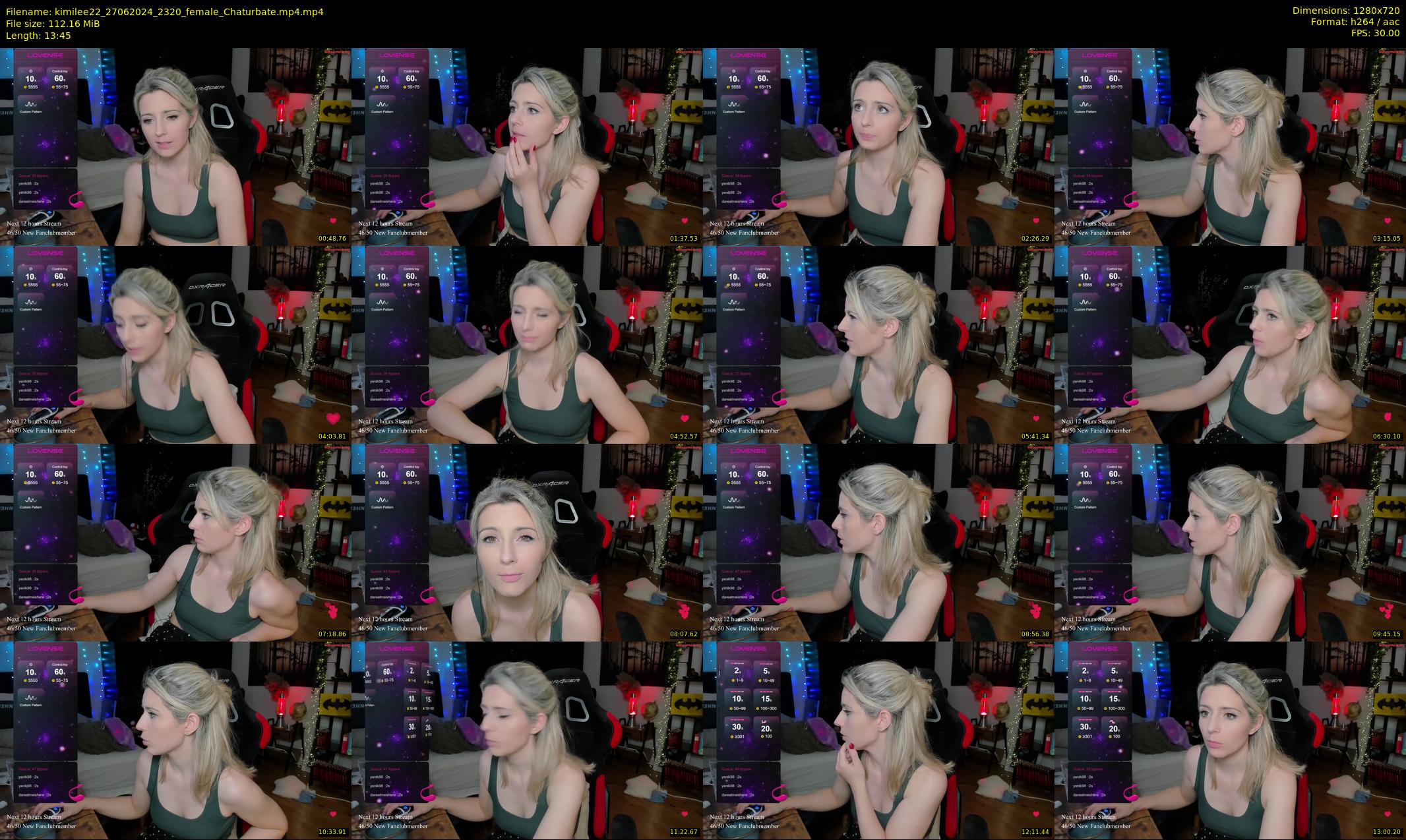 kimilee22 — 14 minute Chaturbate female cam show recording, 720p, Jun 27, 2024