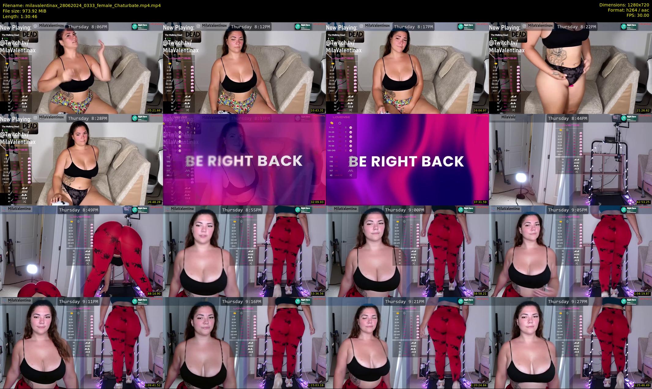 milavalentinax — 91 minute Chaturbate female cam show recording, 720p, Jun 28, 2024