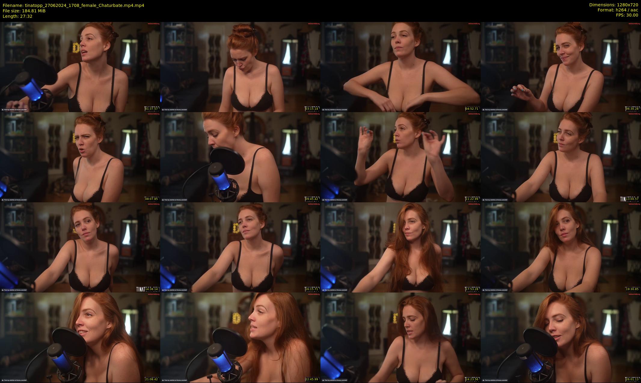tinatopp — 28 minute Chaturbate female cam show recording, 720p, Jun 27, 2024