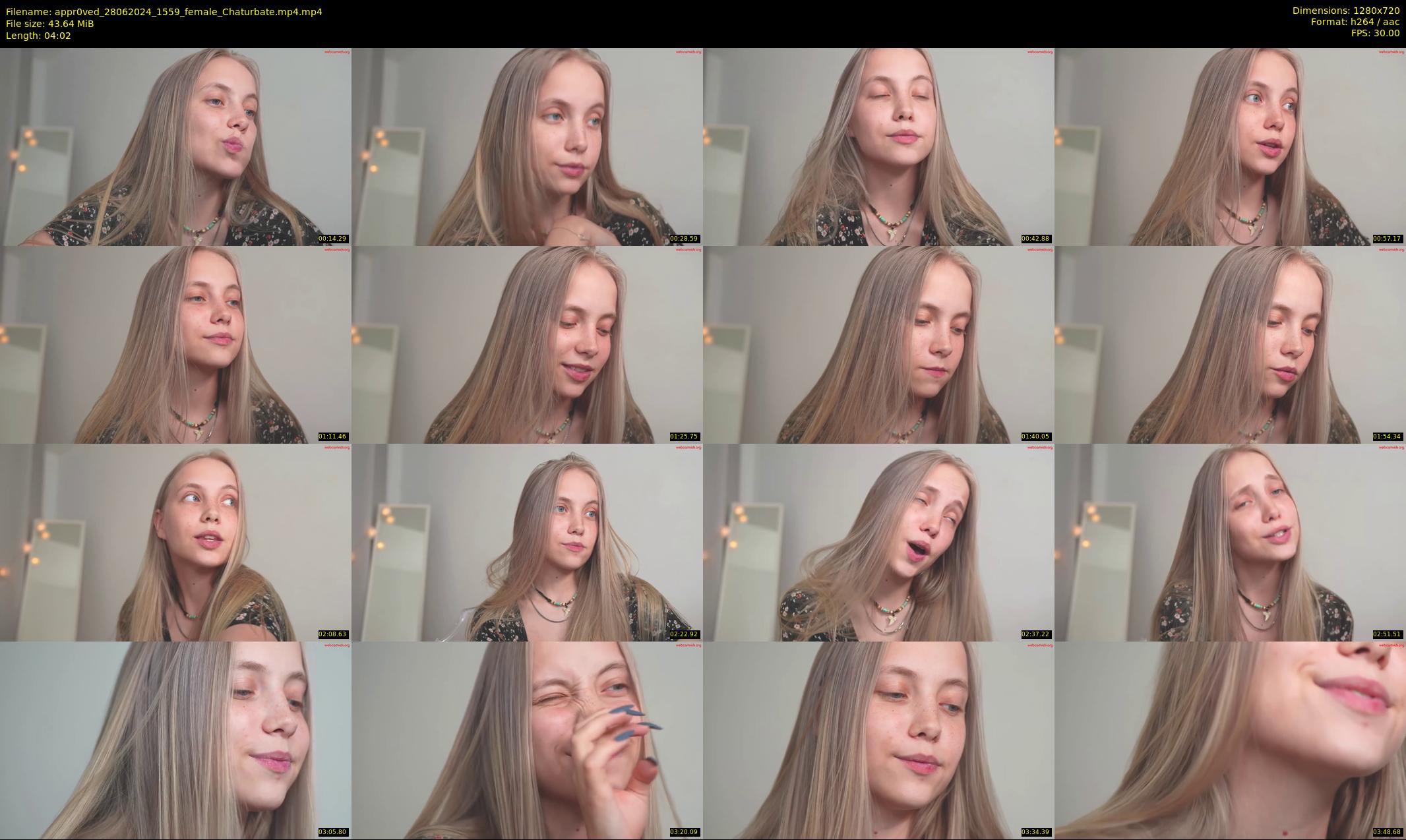 appr0ved — 5 minute Chaturbate female cam show recording, 720p, Jun 28, 2024