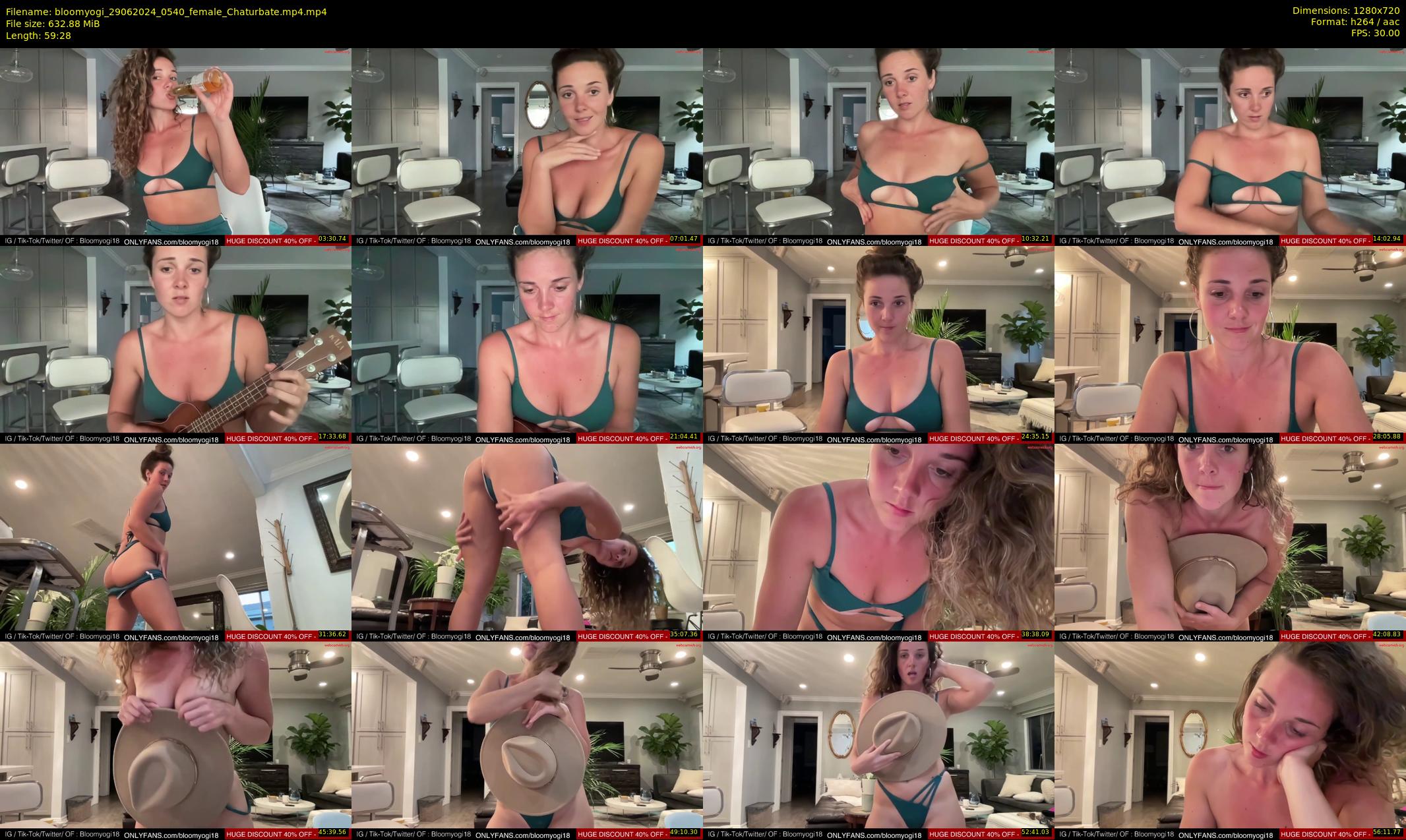 bloomyogi — 60 minute Chaturbate female cam show recording, 720p, Jun 29, 2024