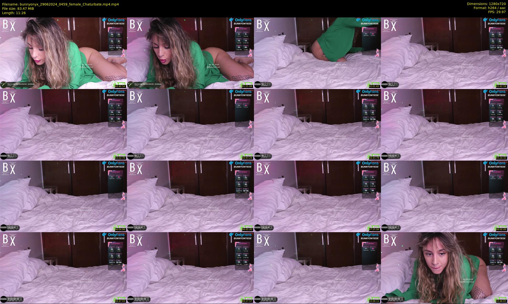 bunnyonyx — 12 minute Chaturbate female cam show recording, 720p, Jun 29, 2024