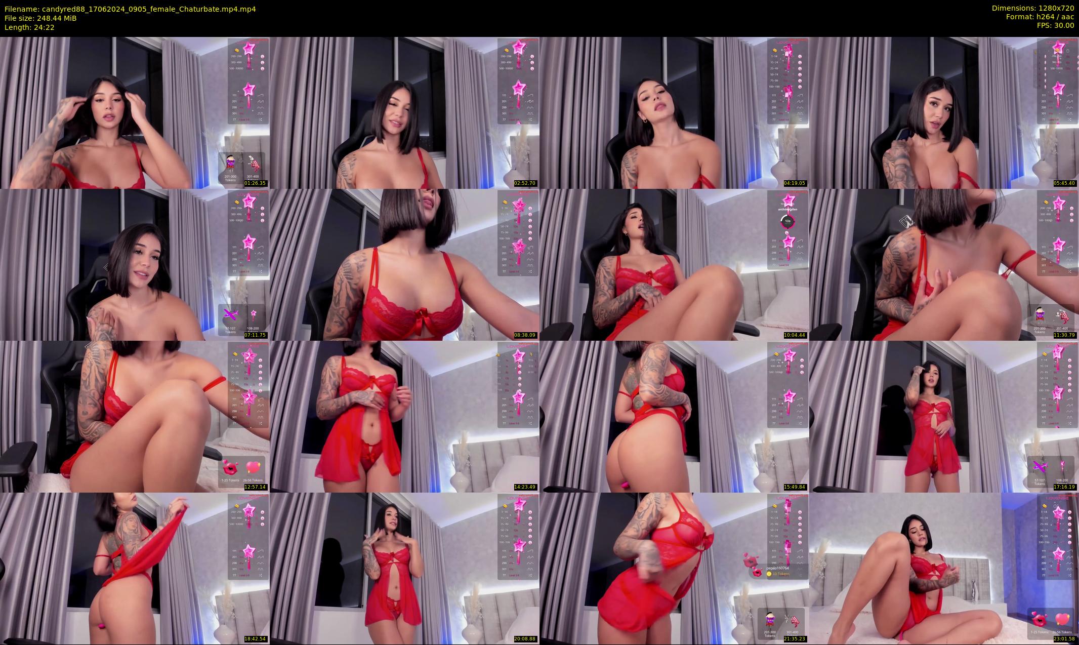 candyred88 — 25 minute Chaturbate female cam show recording, 720p, Jun 17, 2024