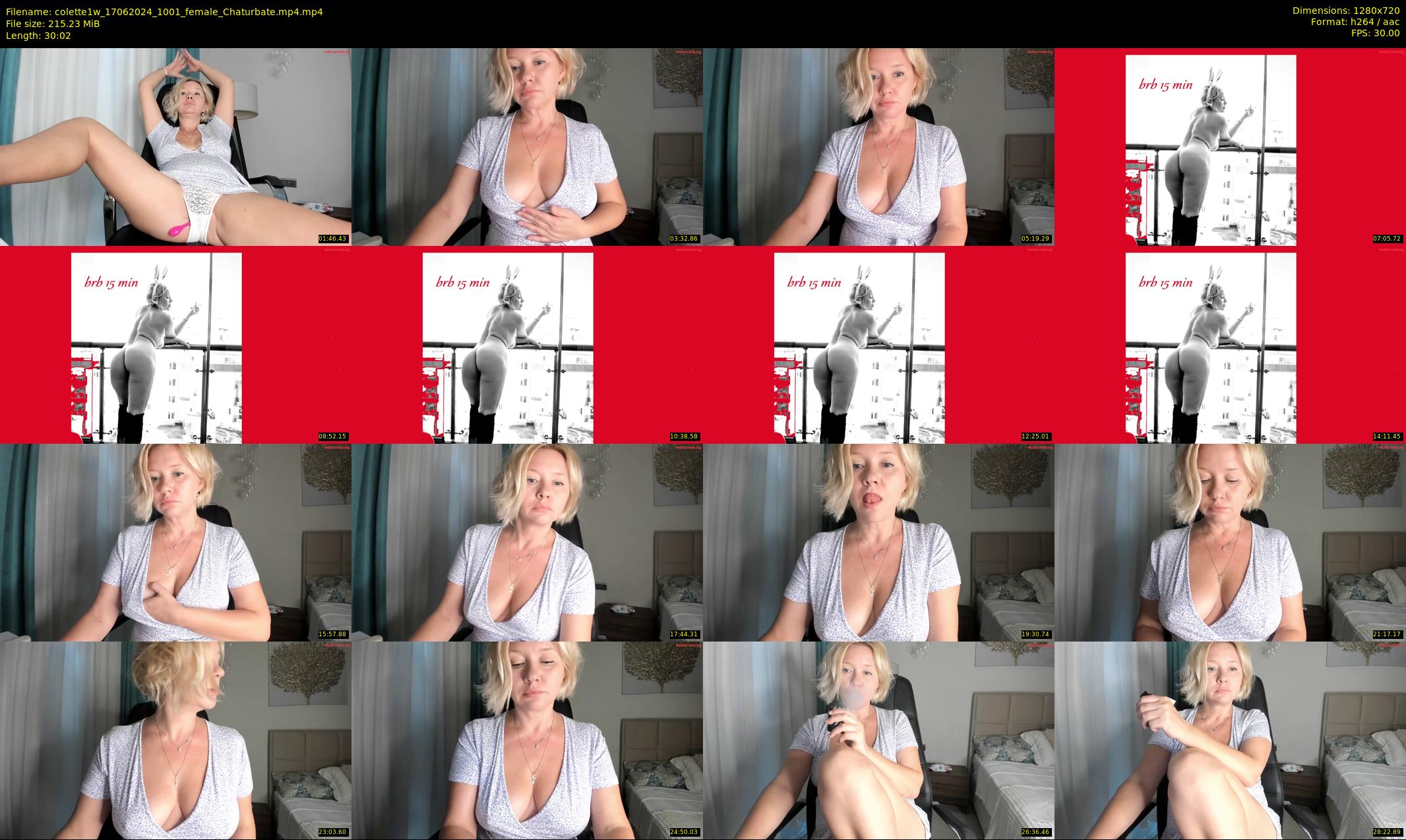 colette1w — 31 minute Chaturbate female cam show recording, 720p, Jun 17, 2024