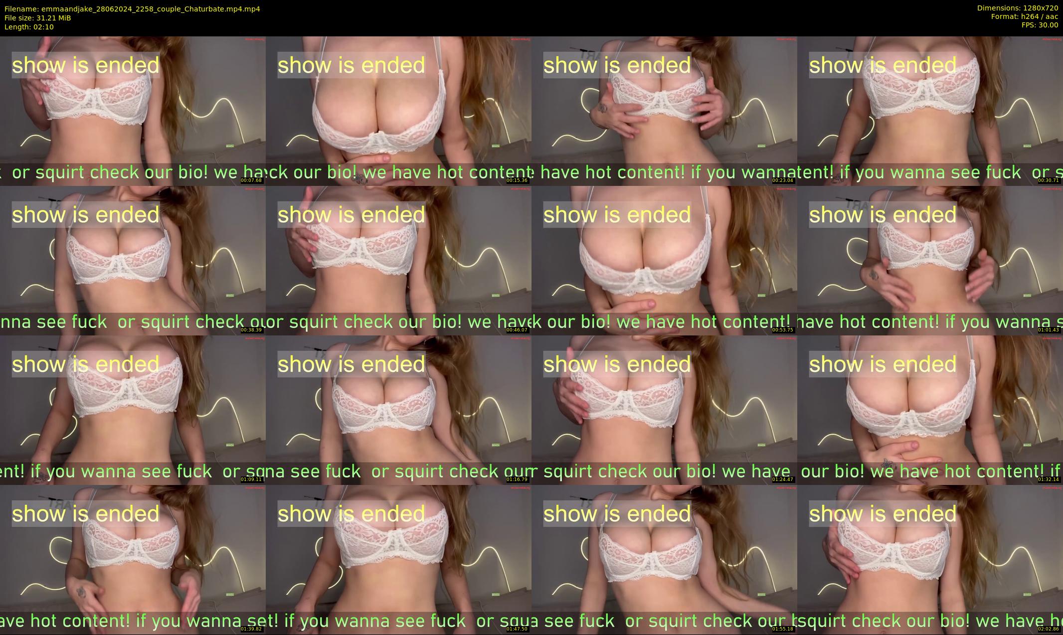 emmaandjake — 3 minute Chaturbate couple cam show recording, 720p, Jun 28, 2024