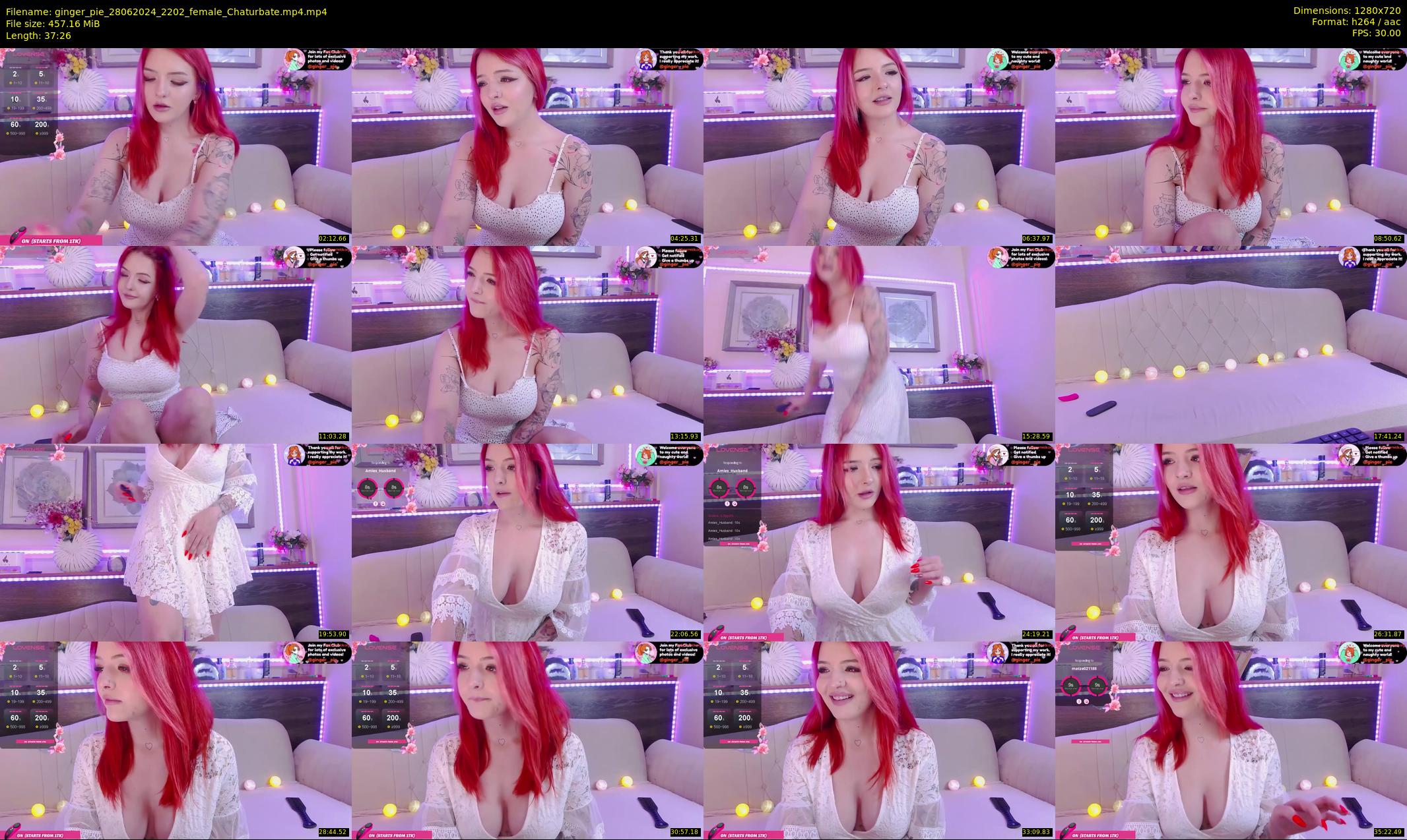 ginger_pie — 38 minute Chaturbate female cam show recording, 720p, Jun 28, 2024