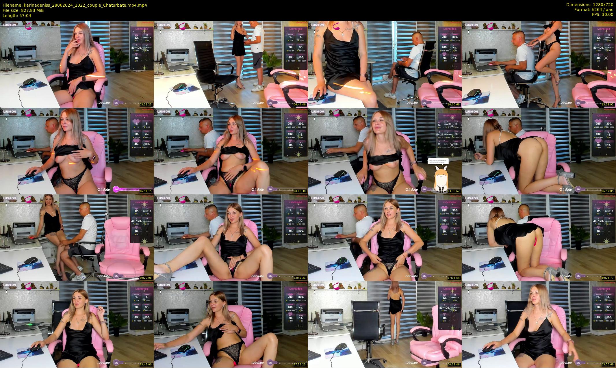 karinadeniss — 58 minute Chaturbate couple cam show recording, 720p, Jun 28, 2024