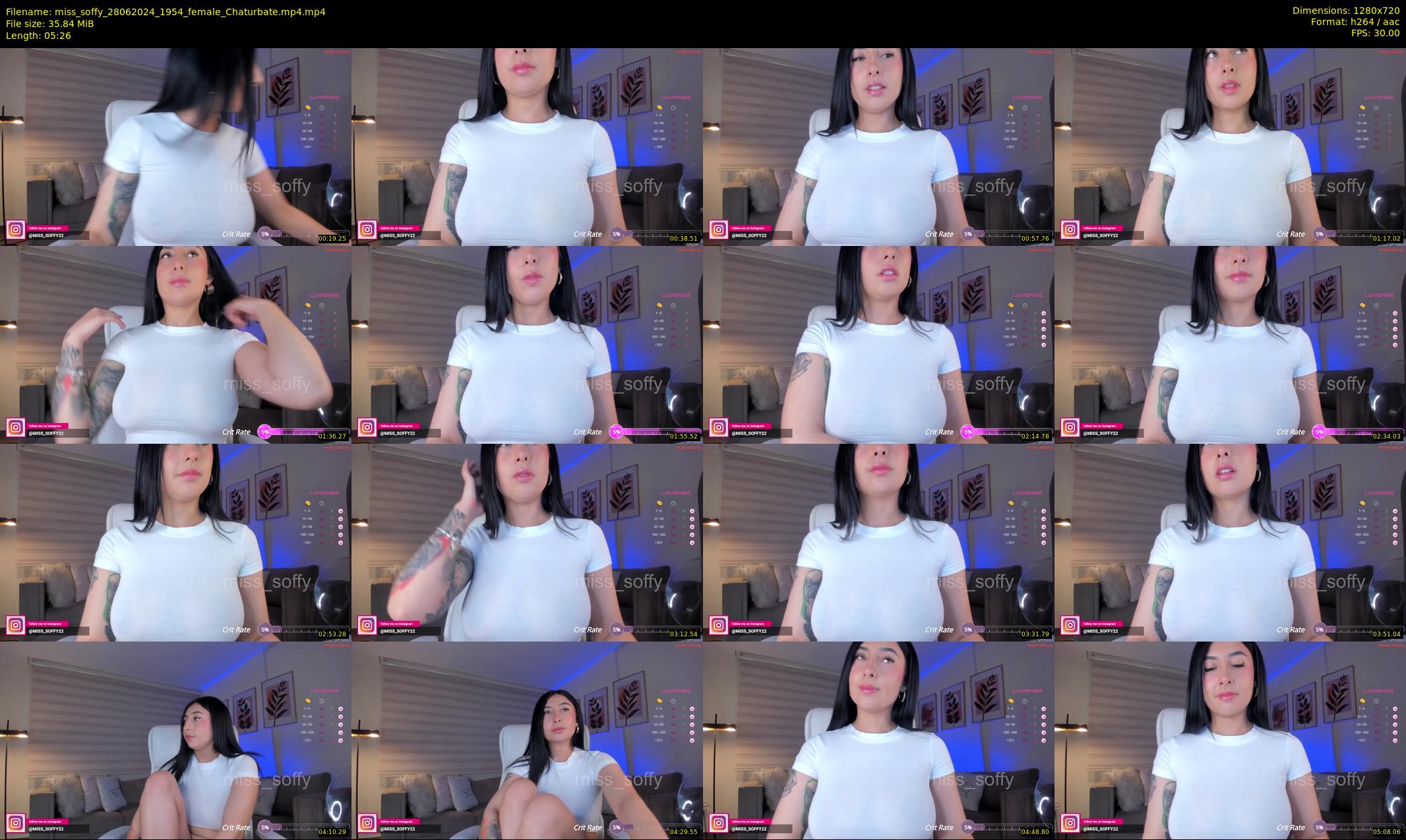 miss_soffy — 6 minute Chaturbate female cam show recording, 720p, Jun 28, 2024