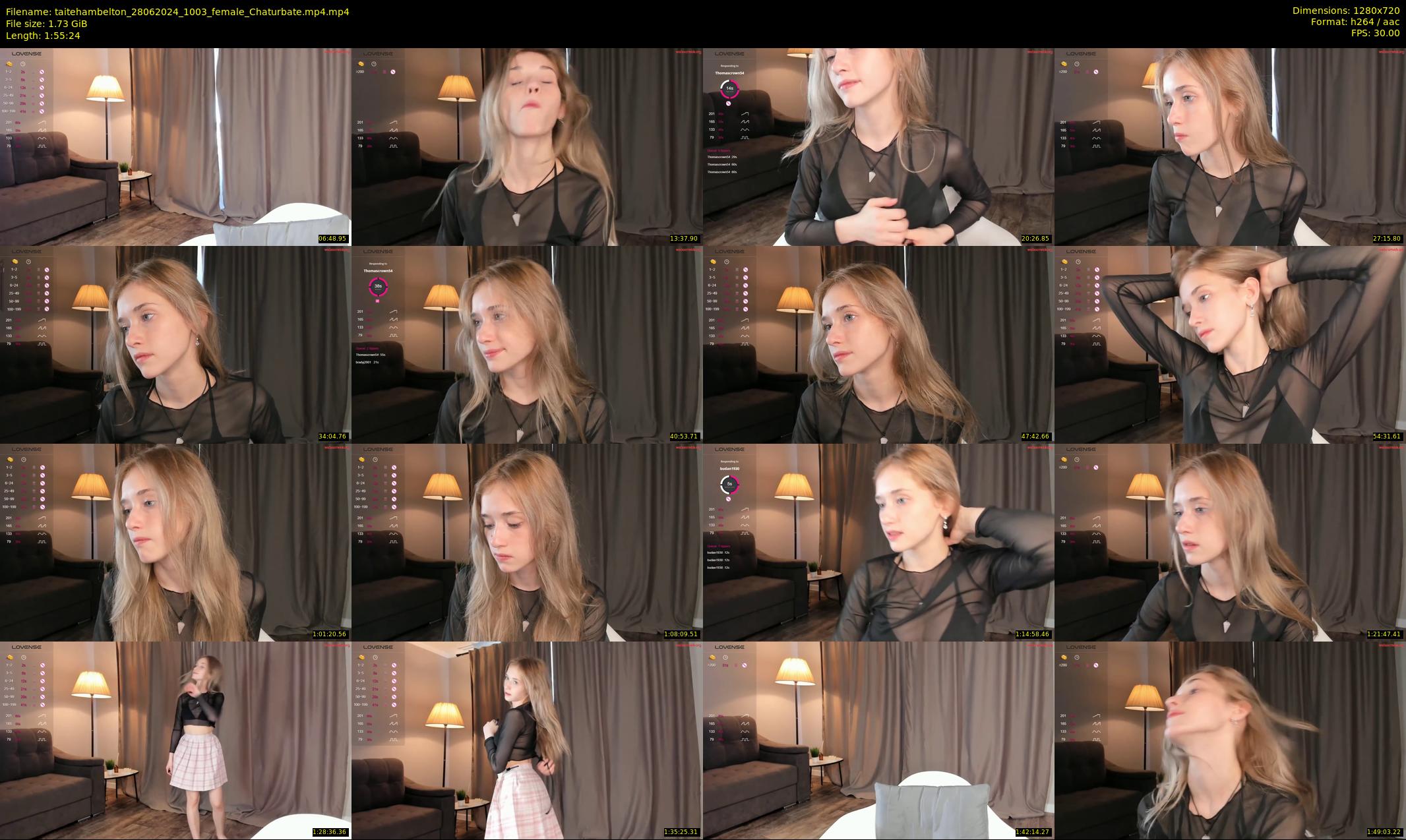 taitehambelton — 116 minute Chaturbate female cam show recording, 720p, Jun 28, 2024